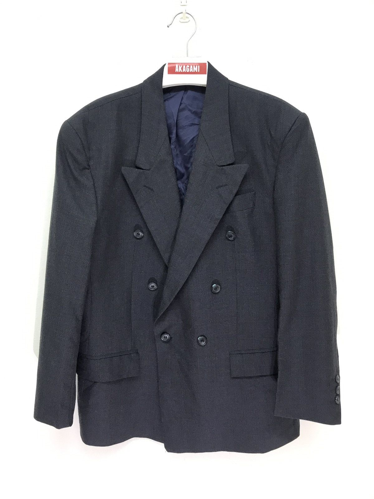 image of Vintage Gucci Double Breast Coat Blazer 46 in Navy, Men's (Size Medium)