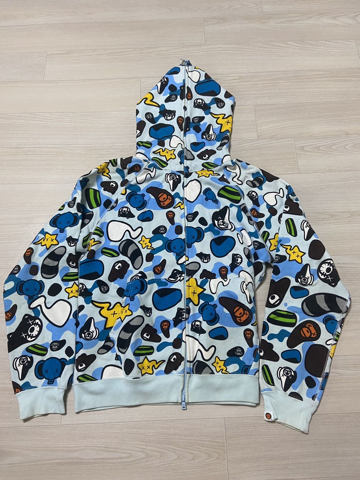 Bape Bape x Kaws Baby Milo Animal Kingdom Full Zip Hoodie | Grailed