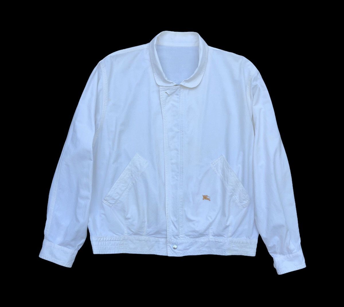 image of Vintage Burberrys Prorsum Cotton Bombers Jacket in Light Cream, Men's (Size Large)