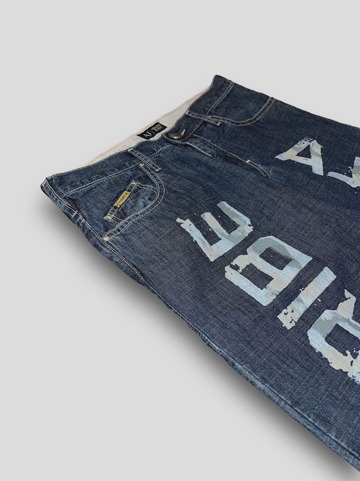 Emporio Armani !DS! Armani Jeans Big Logo Full Paint Indigo Denim Size US 32 / EU 48 - 10 Thumbnail