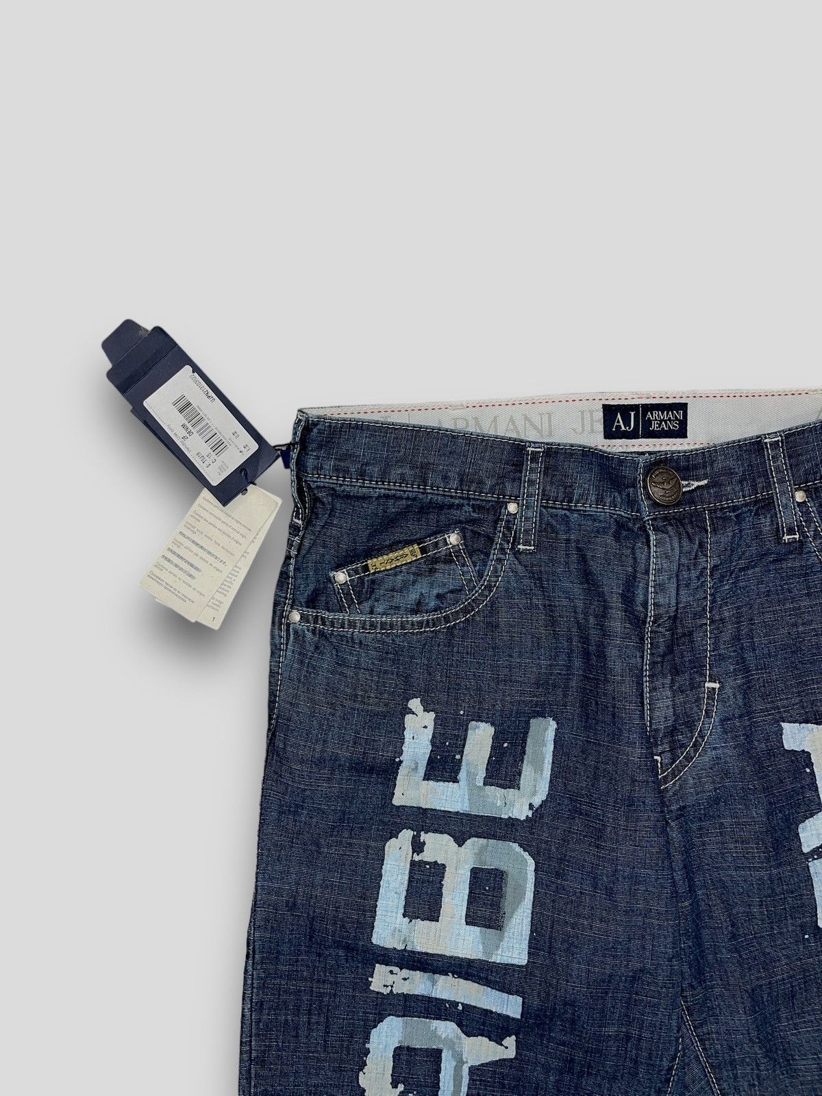 Emporio Armani !DS! Armani Jeans Big Logo Full Paint Indigo Denim Size US 32 / EU 48 - 12 Thumbnail