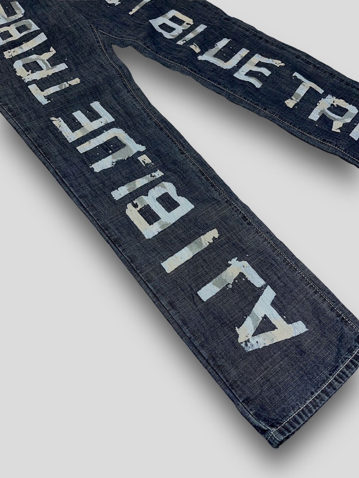 Emporio Armani !DS! Armani Jeans Big Logo Full Paint Indigo Denim Size US 32 / EU 48 - 11 Thumbnail