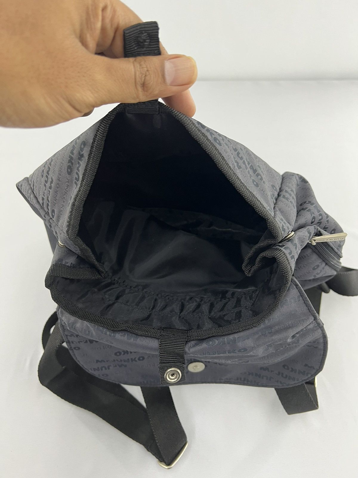 Mr. Junko Nylon Backpack Vintage Fashion Full printed Size ONE SIZE - 11 Thumbnail