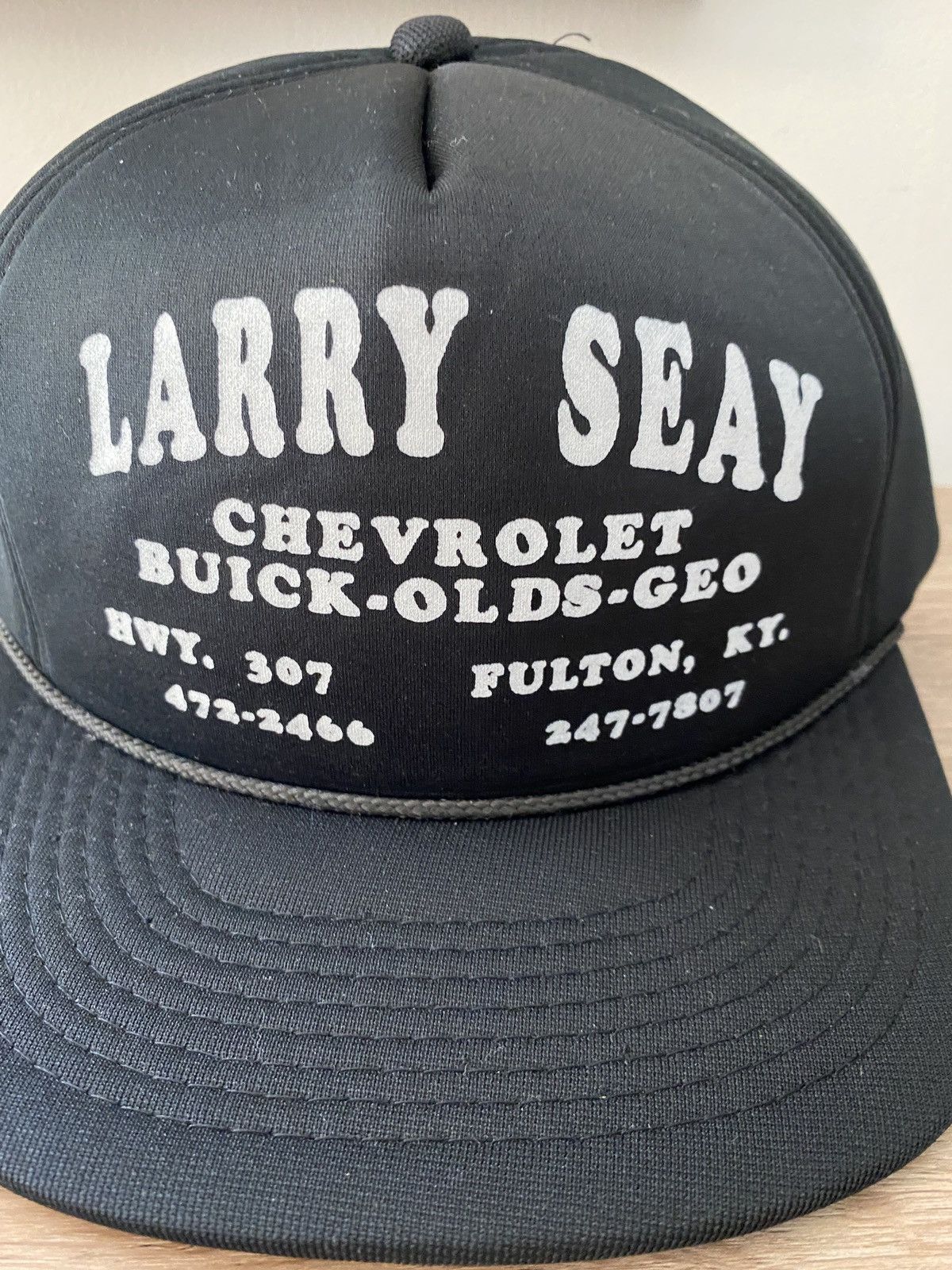 Chevrolet Vintage 80s Larry Seay Chevrolet Foam Snap Back Trucker Hat Size ONE SIZE - 2 Thumbnail