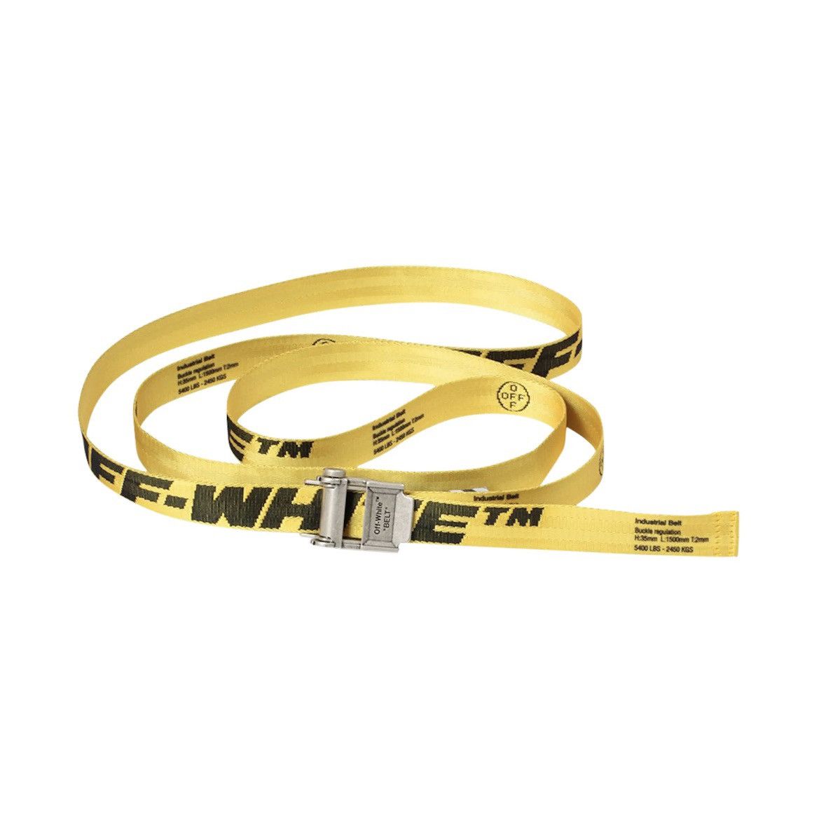 image of Off White Industrial Belt in Yellow, Men's