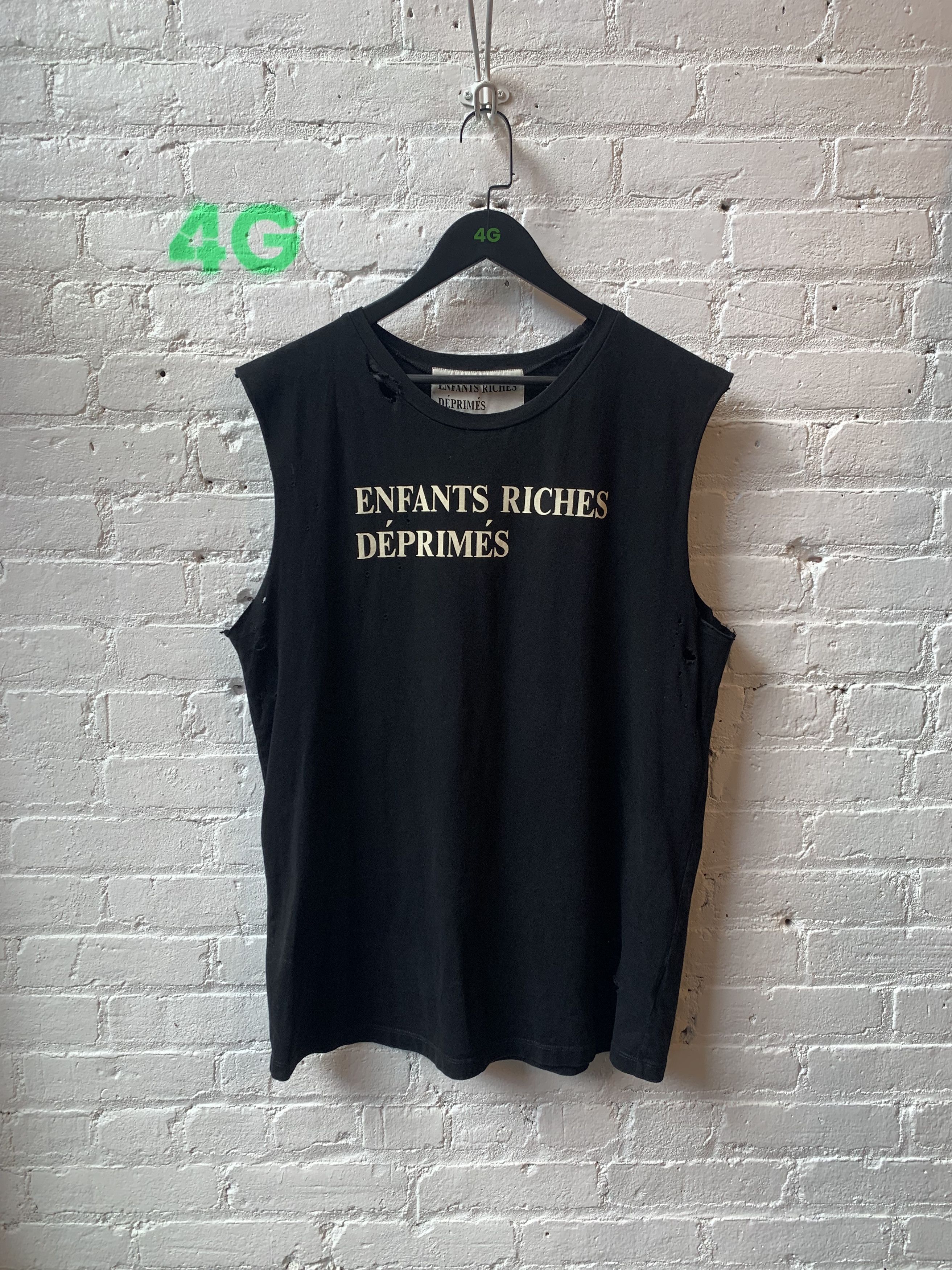 Enfants Riches Deprimes ERD 1st season Spell out thrashed cut off shirt Sz L Size US L / EU 52-54 / 3 - 1 Thumbnail