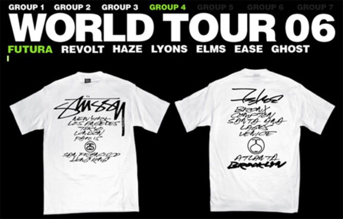 Futura × Stussy HOLYGRAIL Stussy x Futura 2006 WorldWide Tour Tee Size US L / EU 52-54 / 3 - 2 Thumbnail