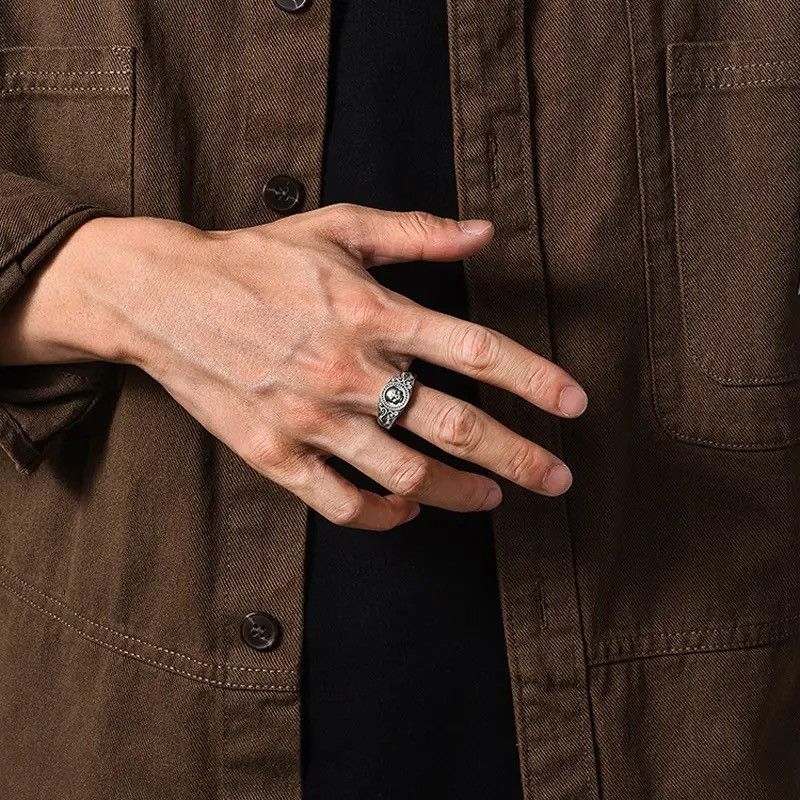 Jewelry × Vintage Retro Gothic Skull Rings Size ONE SIZE - 3 Thumbnail