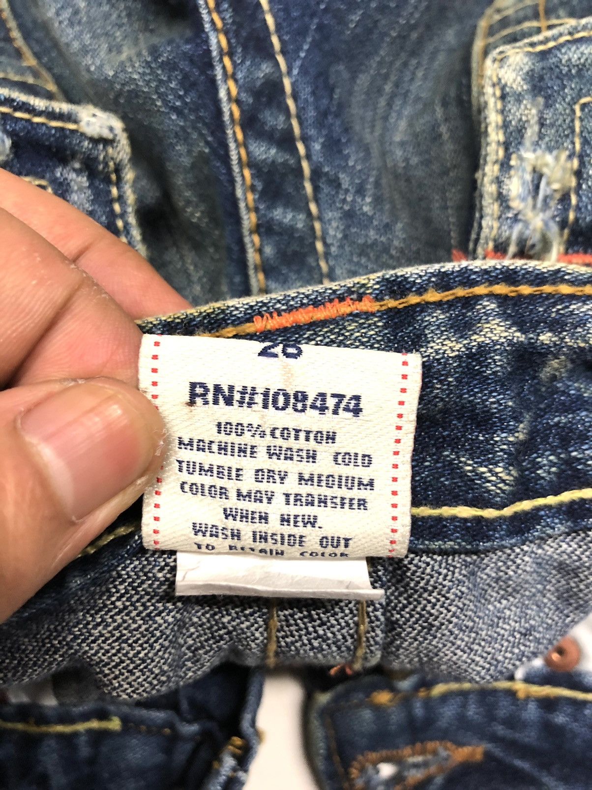 True Religion × Vintage VINTAGE TRUE RELIGION JOEY FLARE DISSTRESSED DENIM USA Size US 26 / EU 42 - 12 Thumbnail