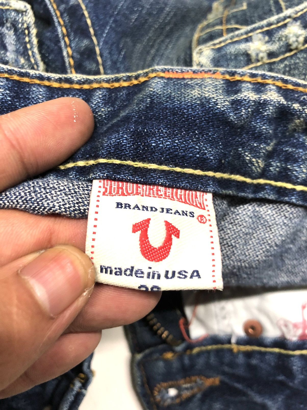 True Religion × Vintage VINTAGE TRUE RELIGION JOEY FLARE DISSTRESSED DENIM USA Size US 26 / EU 42 - 11 Thumbnail