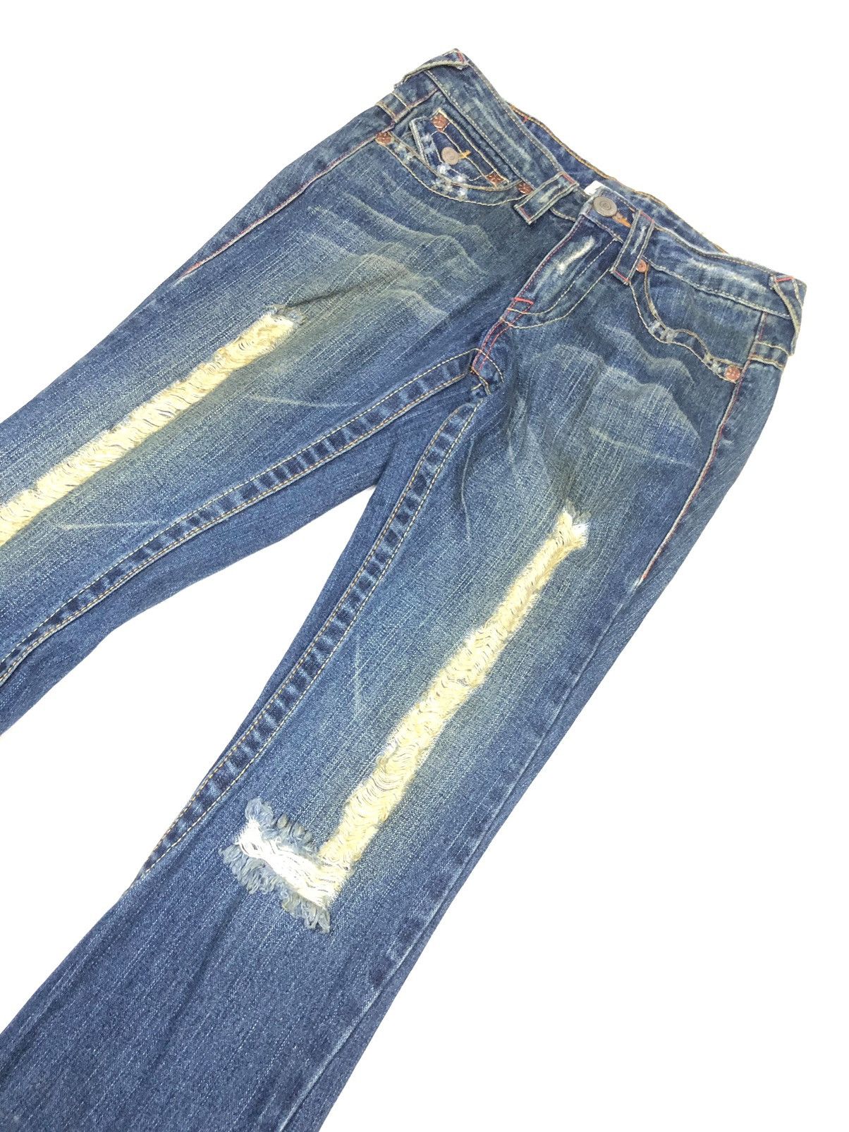 True Religion × Vintage VINTAGE TRUE RELIGION JOEY FLARE DISSTRESSED DENIM USA Size US 26 / EU 42 - 4 Thumbnail