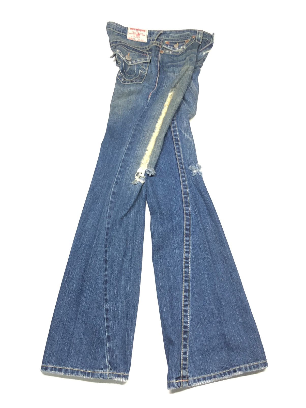 True Religion × Vintage VINTAGE TRUE RELIGION JOEY FLARE DISSTRESSED DENIM USA Size US 26 / EU 42 - 1 Thumbnail