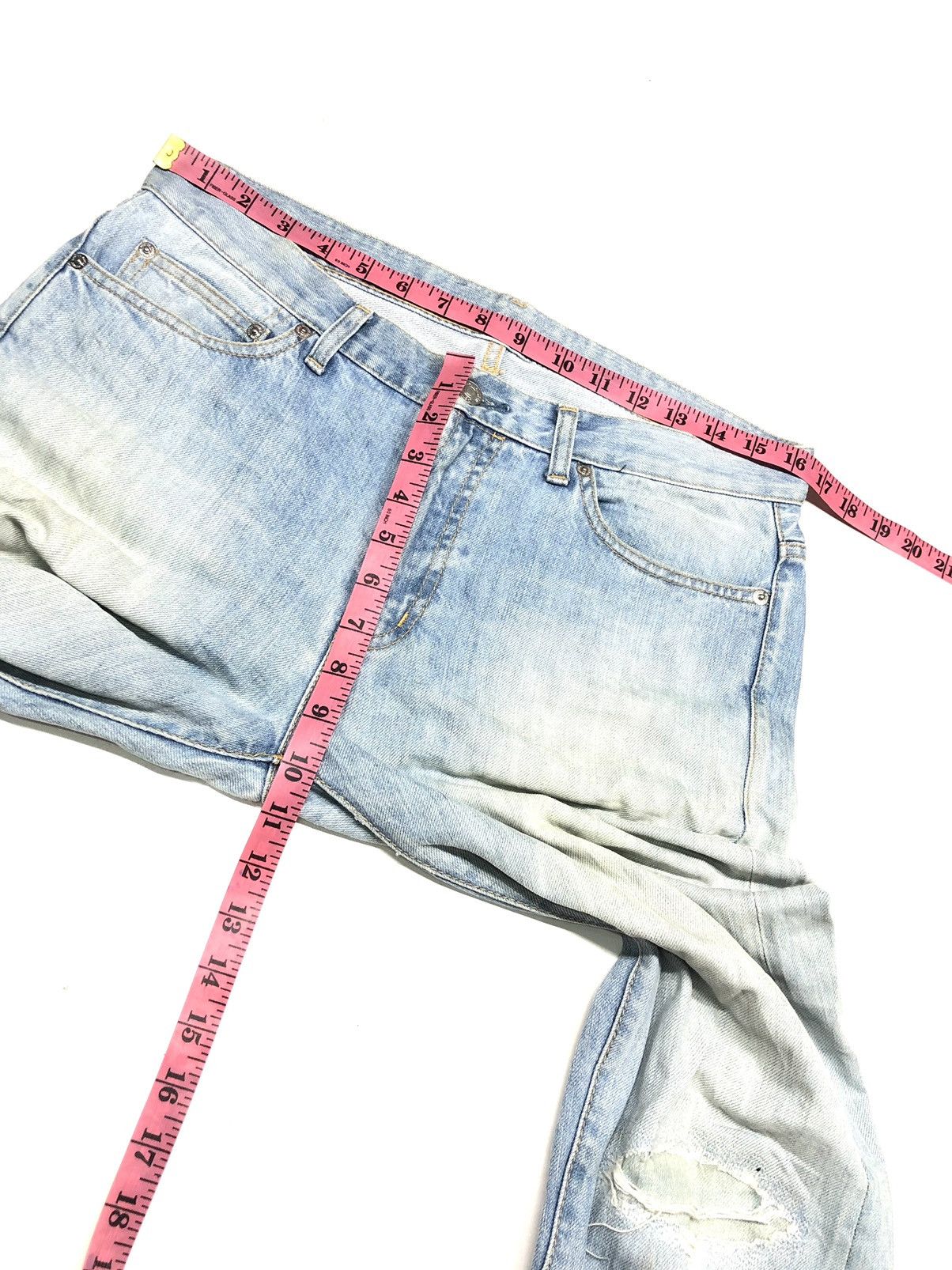 Japanese Brand × Mr. Gentleman MR.GENTLEMAN DISSTRESSED SELVEDGE DENIM JAPAN 🇯🇵 Size US 33 - 17 Thumbnail