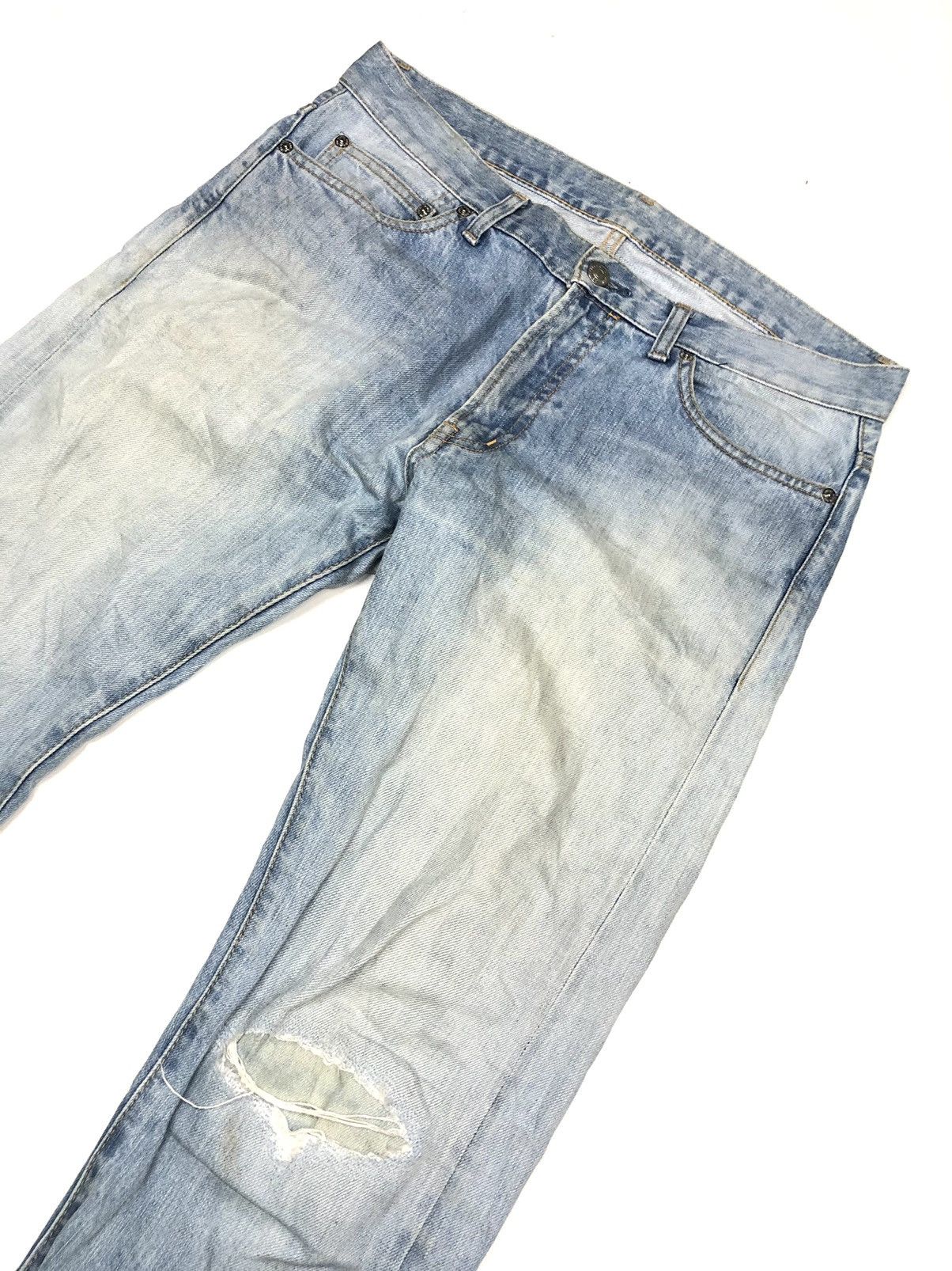 Japanese Brand × Mr. Gentleman MR.GENTLEMAN DISSTRESSED SELVEDGE DENIM JAPAN 🇯🇵 Size US 33 - 4 Thumbnail