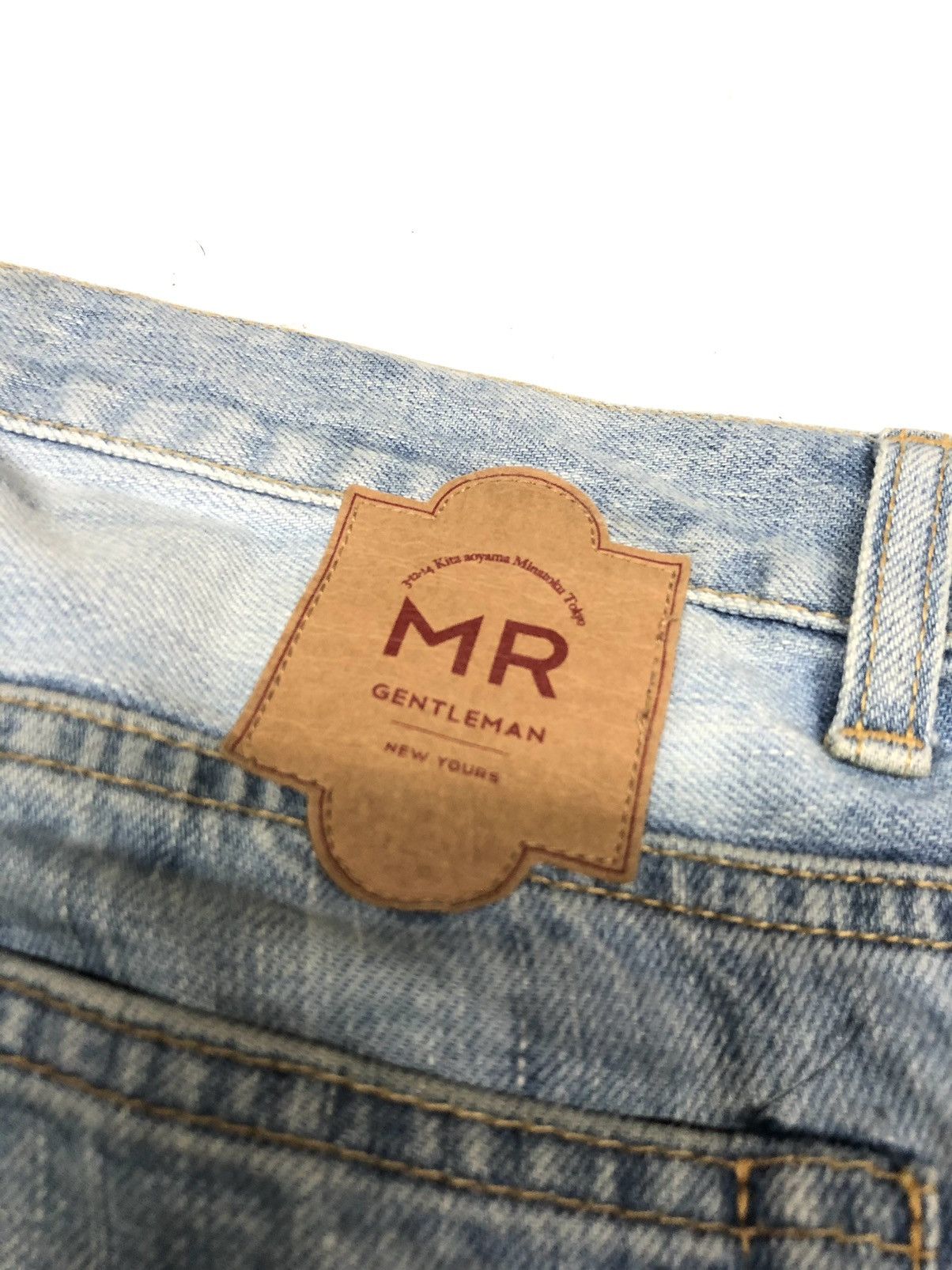 Japanese Brand × Mr. Gentleman MR.GENTLEMAN DISSTRESSED SELVEDGE DENIM JAPAN 🇯🇵 Size US 33 - 11 Thumbnail