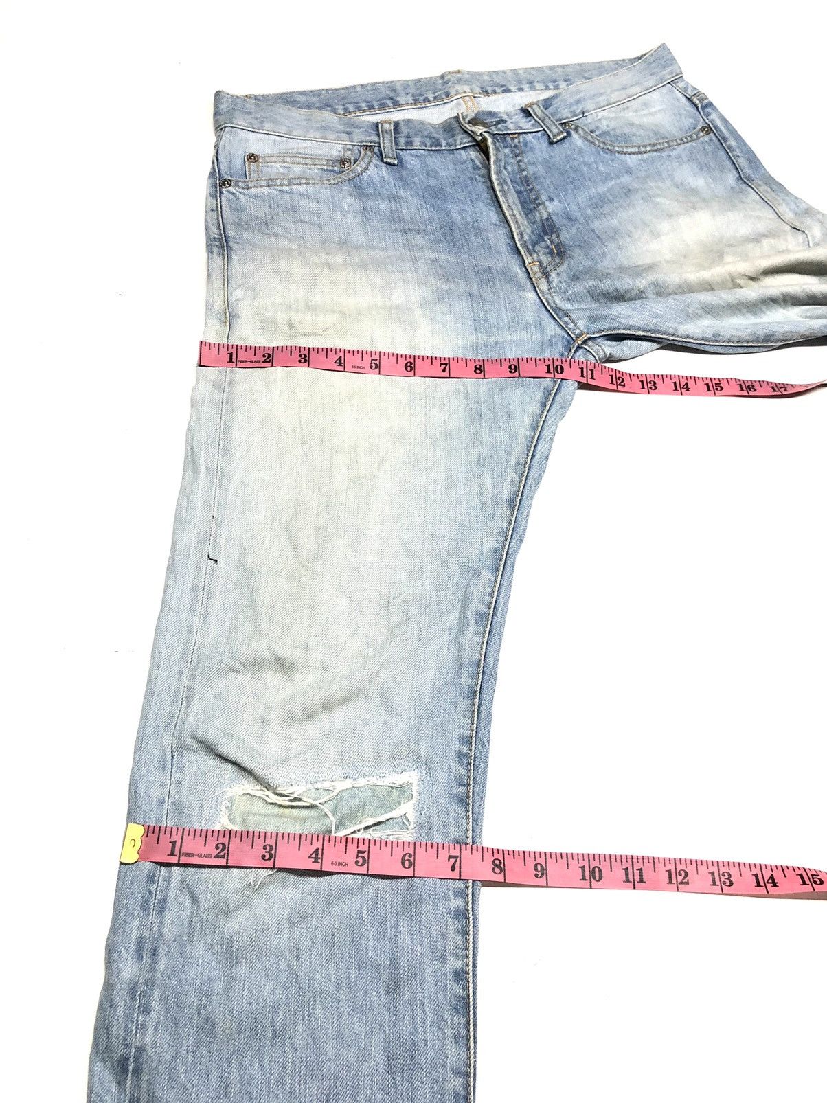 Japanese Brand × Mr. Gentleman MR.GENTLEMAN DISSTRESSED SELVEDGE DENIM JAPAN 🇯🇵 Size US 33 - 18 Thumbnail