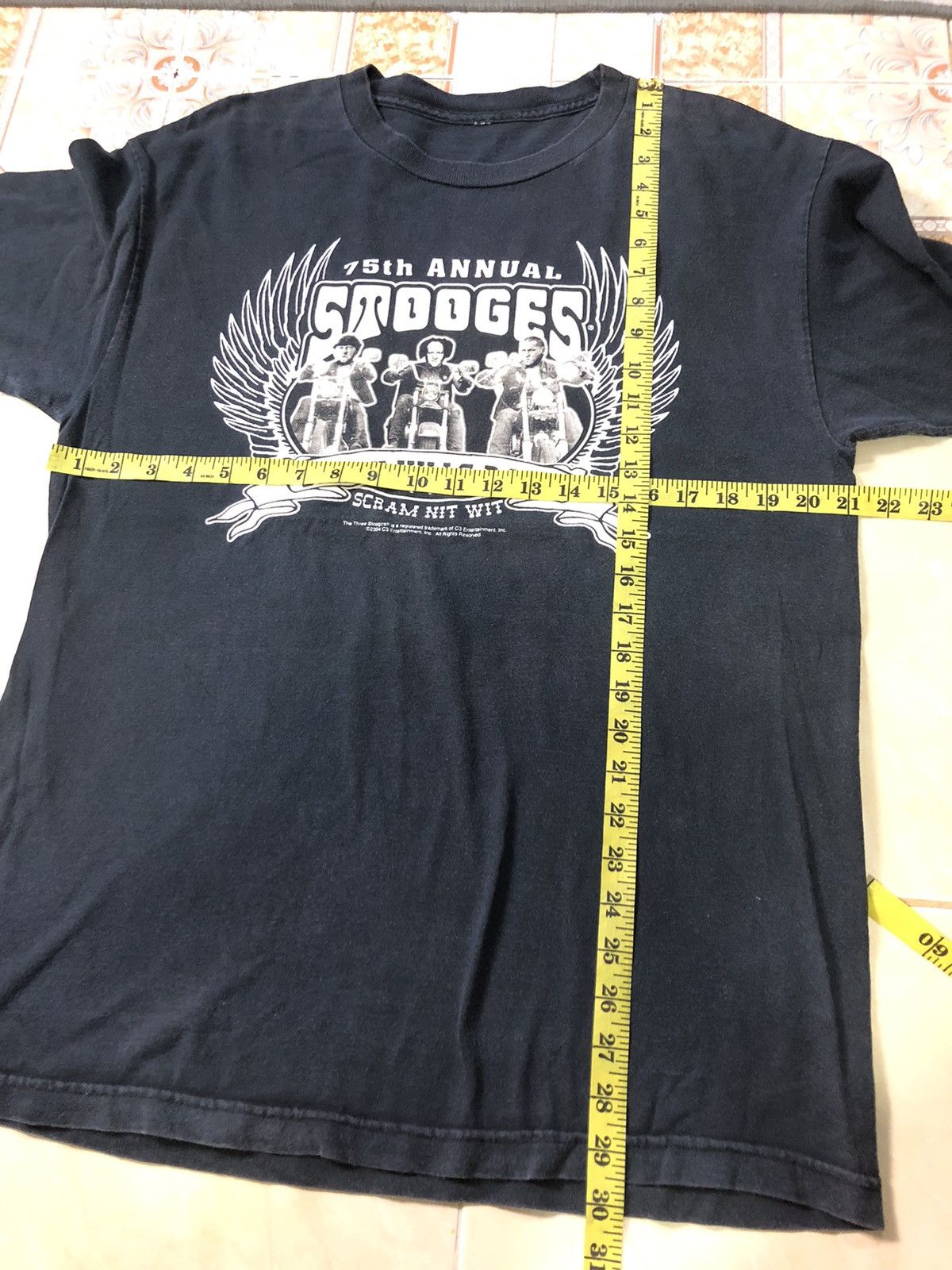 Band Tees × Vintage VINTAGE 2004 THE THREE STOOGES 75th ANNUAL BLACK HILLS SHIRT Size US L / EU 52-54 / 3 - 5 Thumbnail