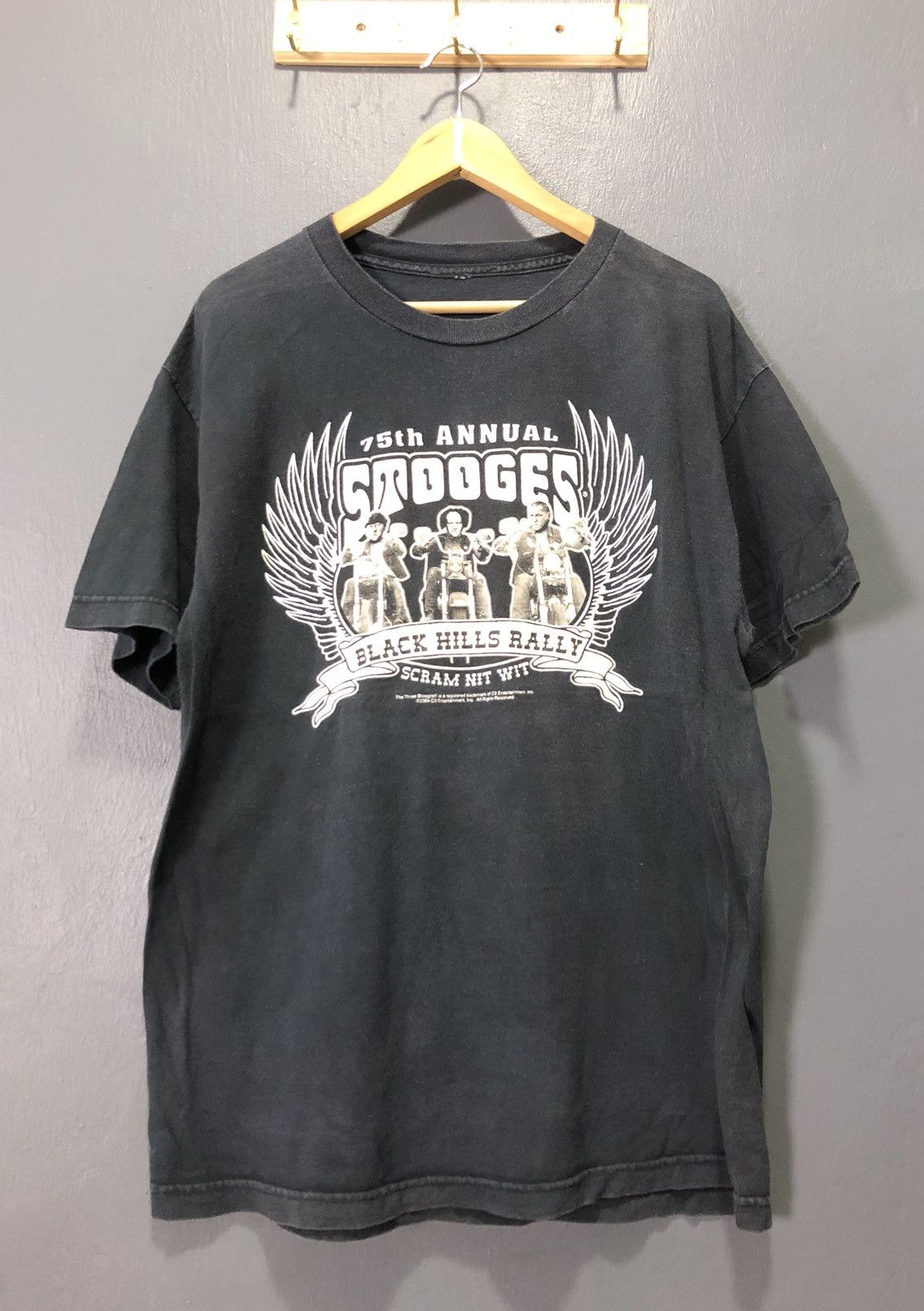 Band Tees × Vintage VINTAGE 2004 THE THREE STOOGES 75th ANNUAL BLACK HILLS SHIRT Size US L / EU 52-54 / 3 - 1 Thumbnail