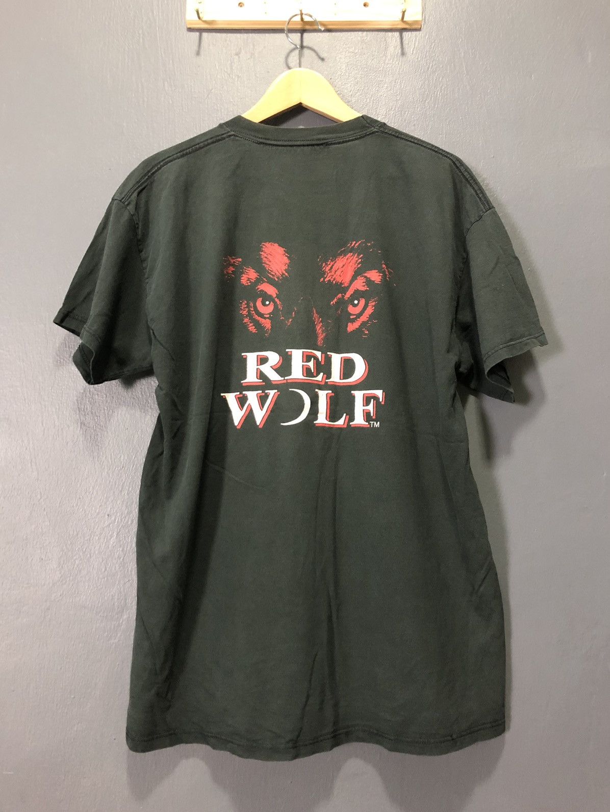 image of Red Wolf Tm Horror Movie Shirt in Black, Men's (Size Large)