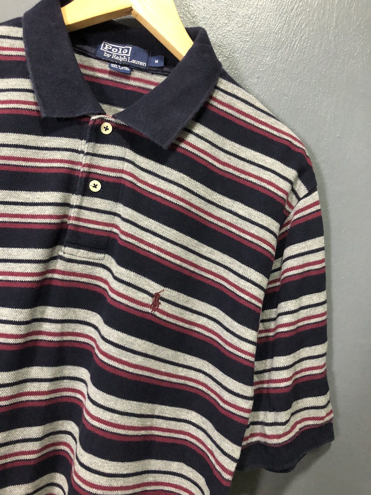 Polo Ralph Lauren × Vintage VINTAGE POLO RALPH LAURENT STRIPE POLO SHIRT Size US L / EU 52-54 / 3 - 1 Thumbnail
