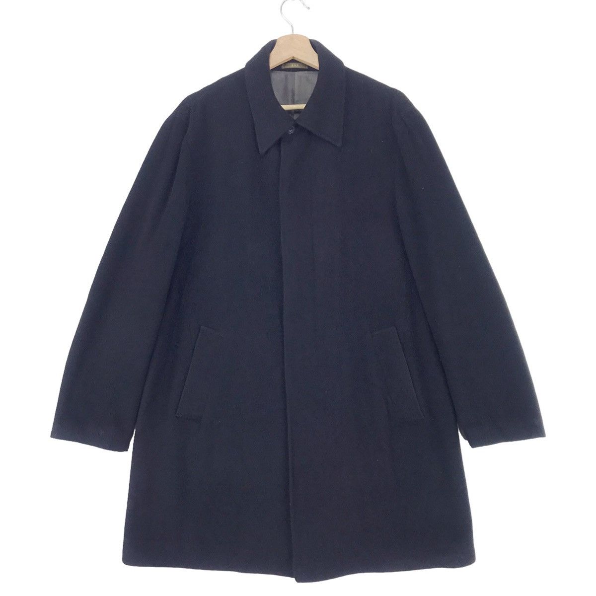 Designer × Yohji Yamamoto Yohji Yamamoto Against All Risks Black Wool Coat Size US M / EU 48-50 / 2 - 1 Thumbnail