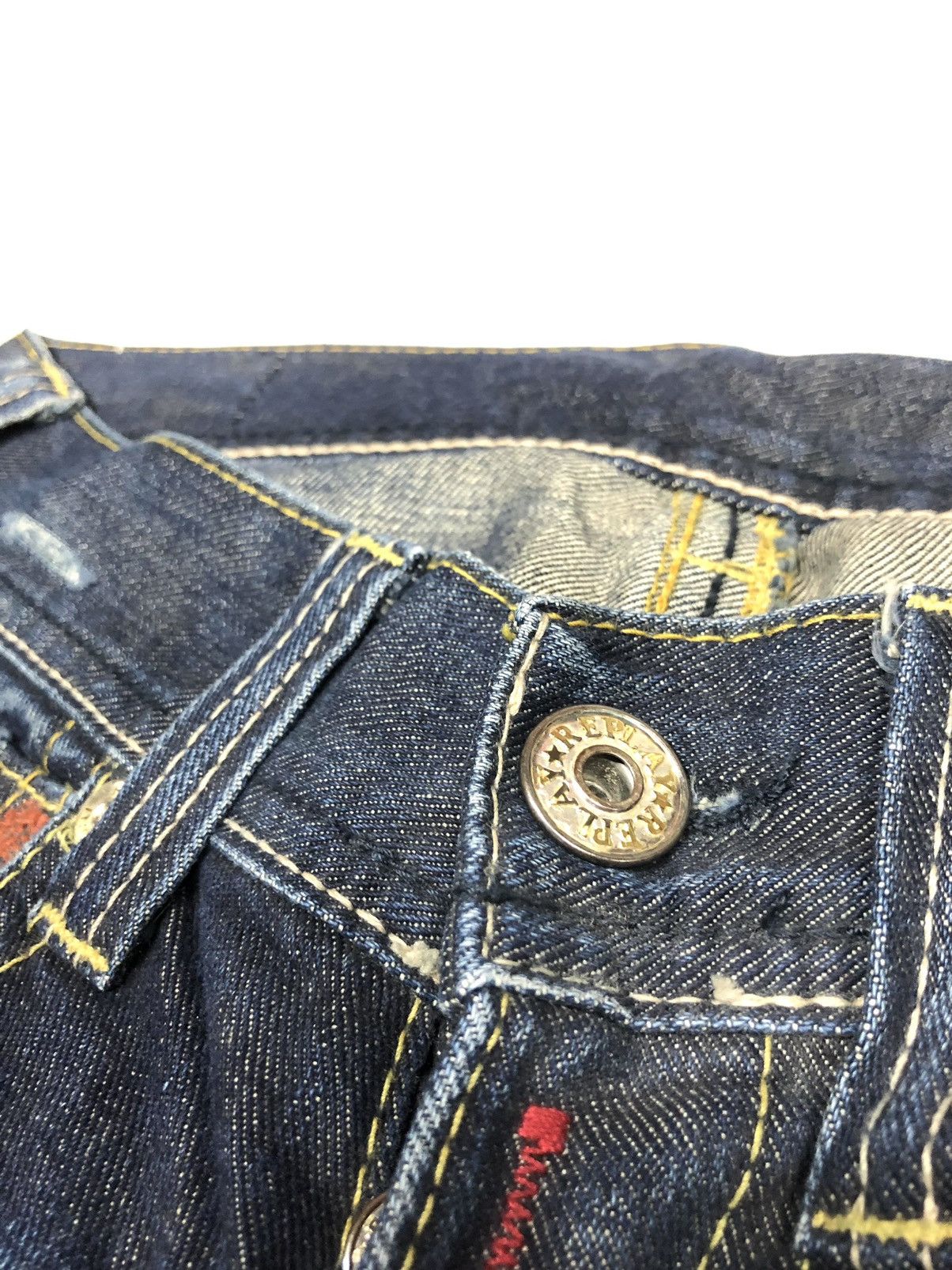 Replay × Vintage VINTAGE REPLAY DISSTRESSED BLUE DENIM NICE DESIGN STYLE Size US 28 / EU 44 - 6 Thumbnail