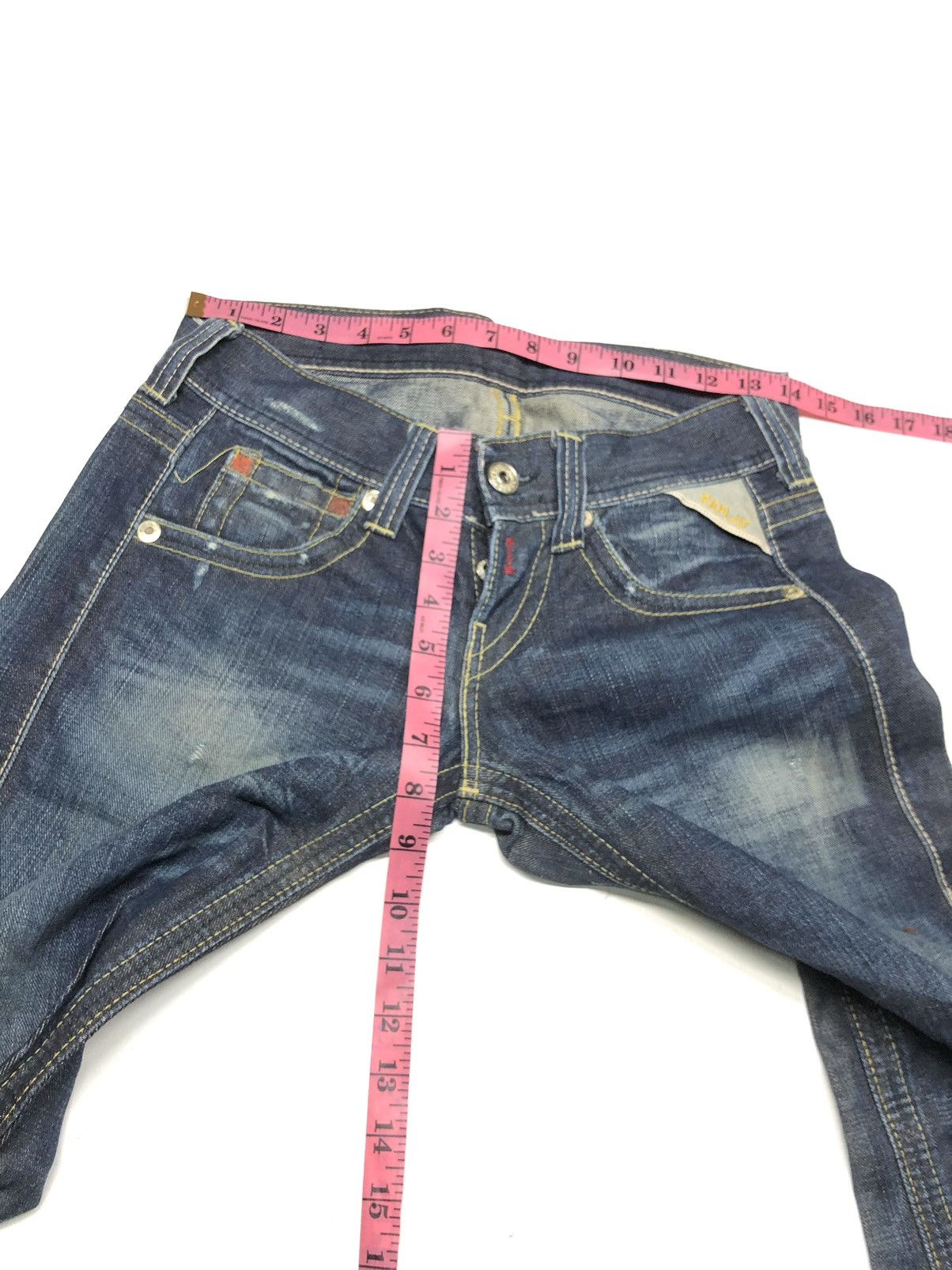 Replay × Vintage VINTAGE REPLAY DISSTRESSED BLUE DENIM NICE DESIGN STYLE Size US 28 / EU 44 - 17 Thumbnail