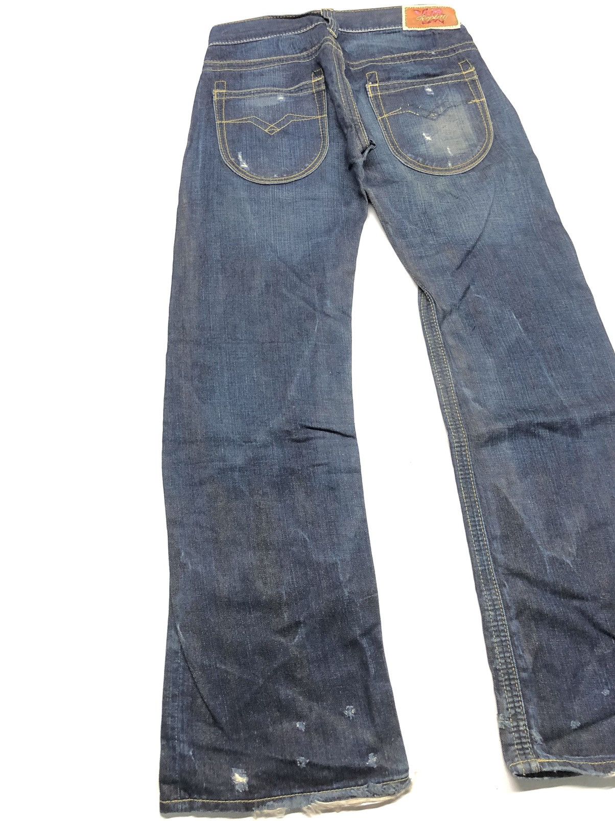 Replay × Vintage VINTAGE REPLAY DISSTRESSED BLUE DENIM NICE DESIGN STYLE Size US 28 / EU 44 - 8 Thumbnail