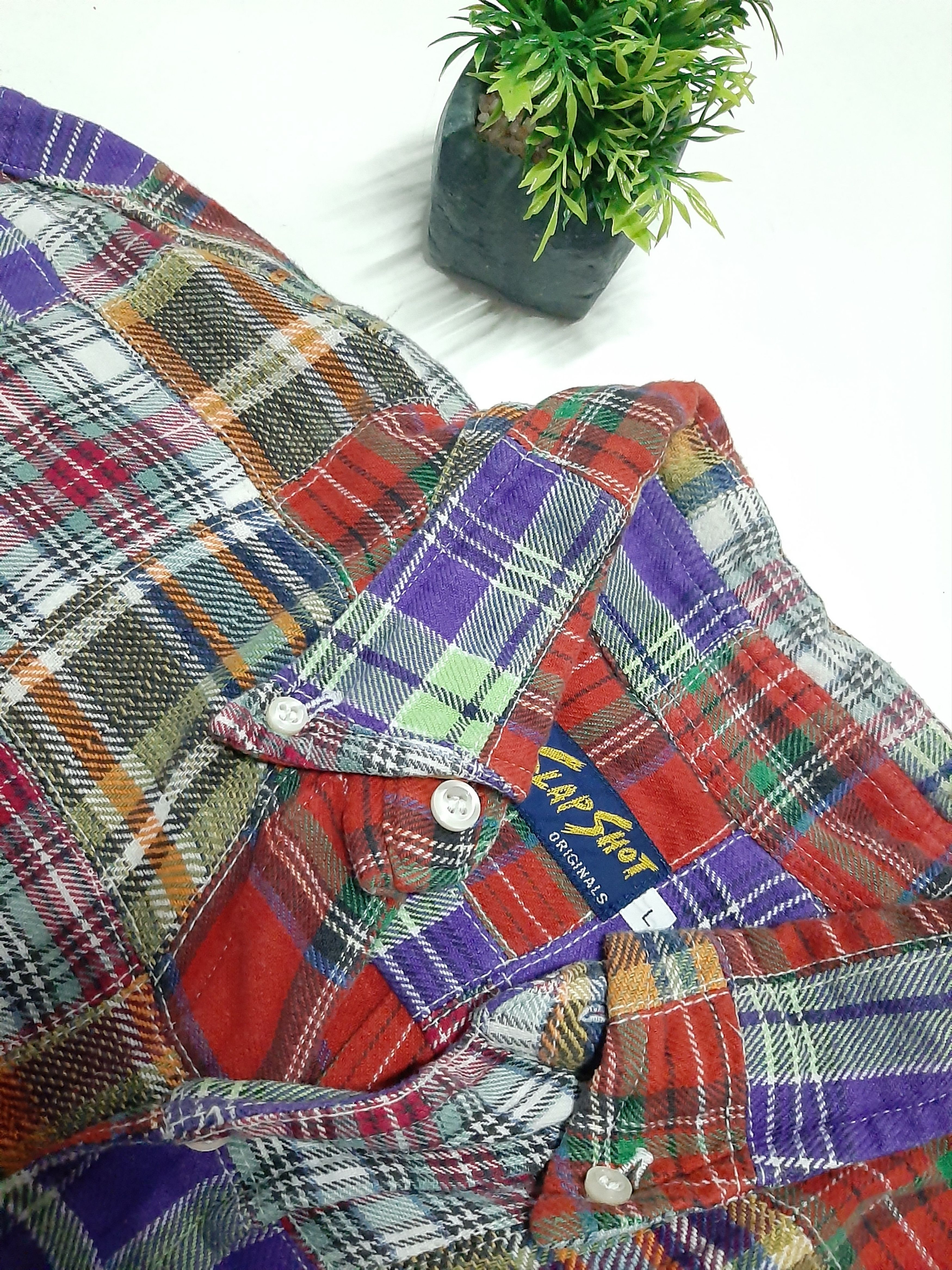 Japanese Brand × Vintage VINTAGE SLAP SHOT PATCHWORK BORO STYLE Size US L / EU 52-54 / 3 - 7 Thumbnail