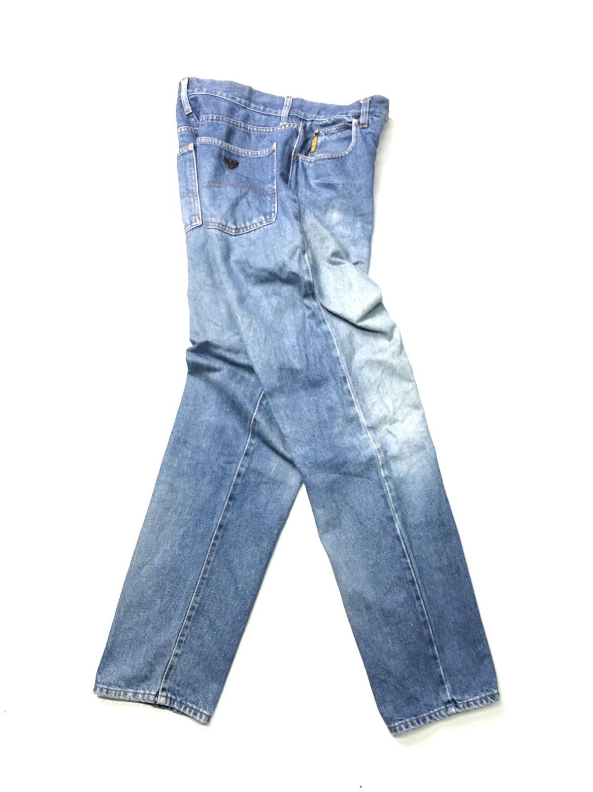 Armani × Designer × Giorgio Armani VINTAGE ARMANI JEANS BLUE WASH DISSTRESSED DENIM Size US 30 / EU 46 - 3 Thumbnail