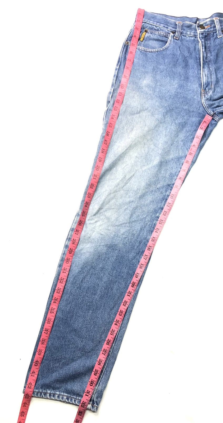 Armani × Designer × Giorgio Armani VINTAGE ARMANI JEANS BLUE WASH DISSTRESSED DENIM Size US 30 / EU 46 - 13 Thumbnail