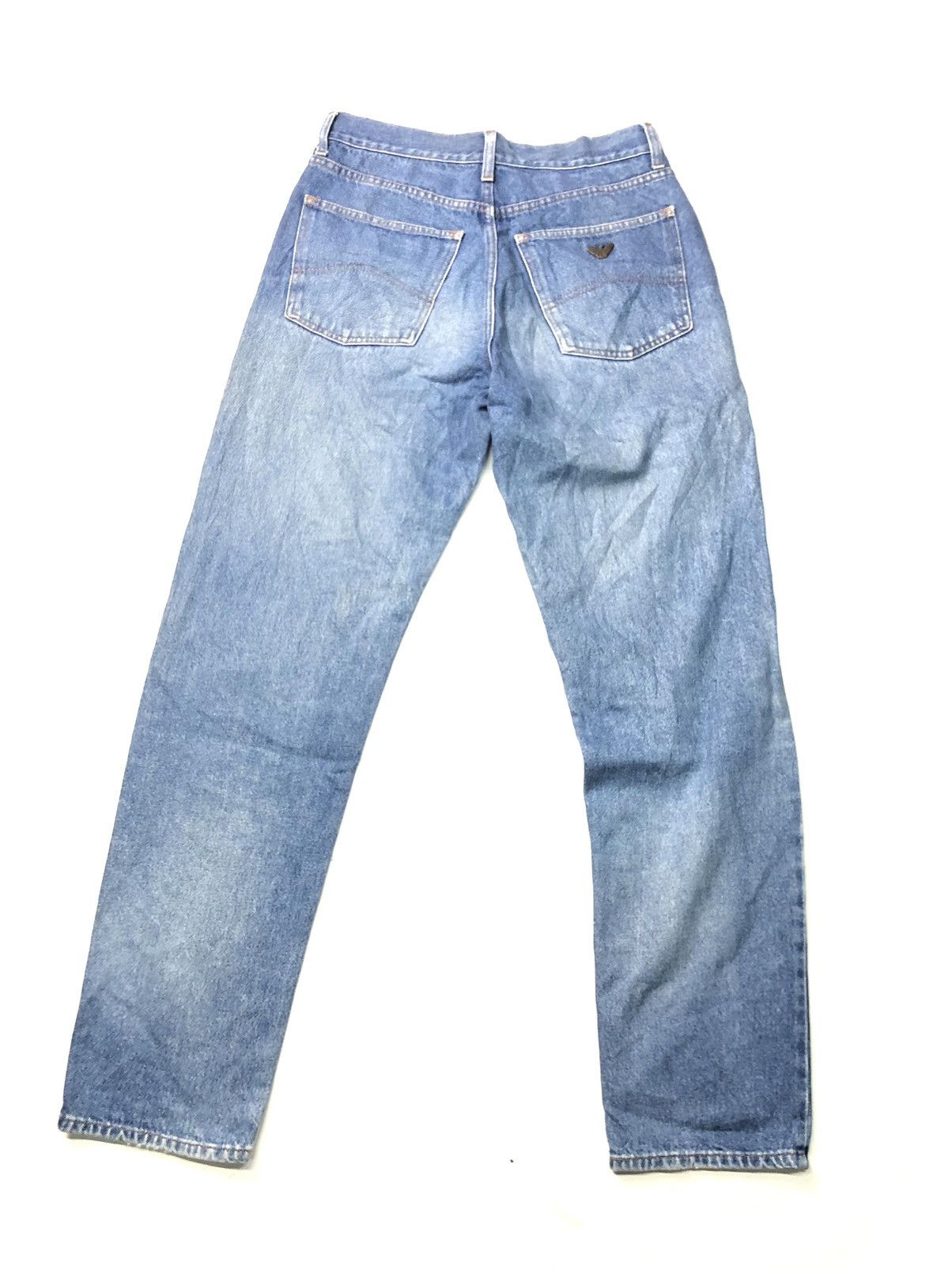 Armani × Designer × Giorgio Armani VINTAGE ARMANI JEANS BLUE WASH DISSTRESSED DENIM Size US 30 / EU 46 - 1 Thumbnail