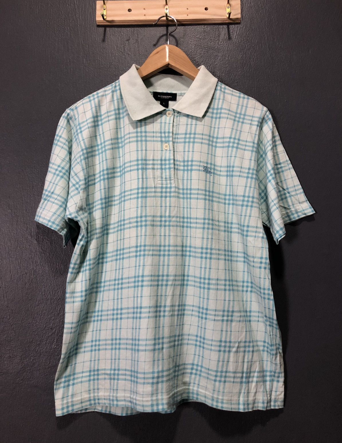 Burberry × Vintage VINTAGE BURBERRY LONDON PLAID CHEKED POLO SHIRT Size US S / EU 44-46 / 1 - 2 Thumbnail