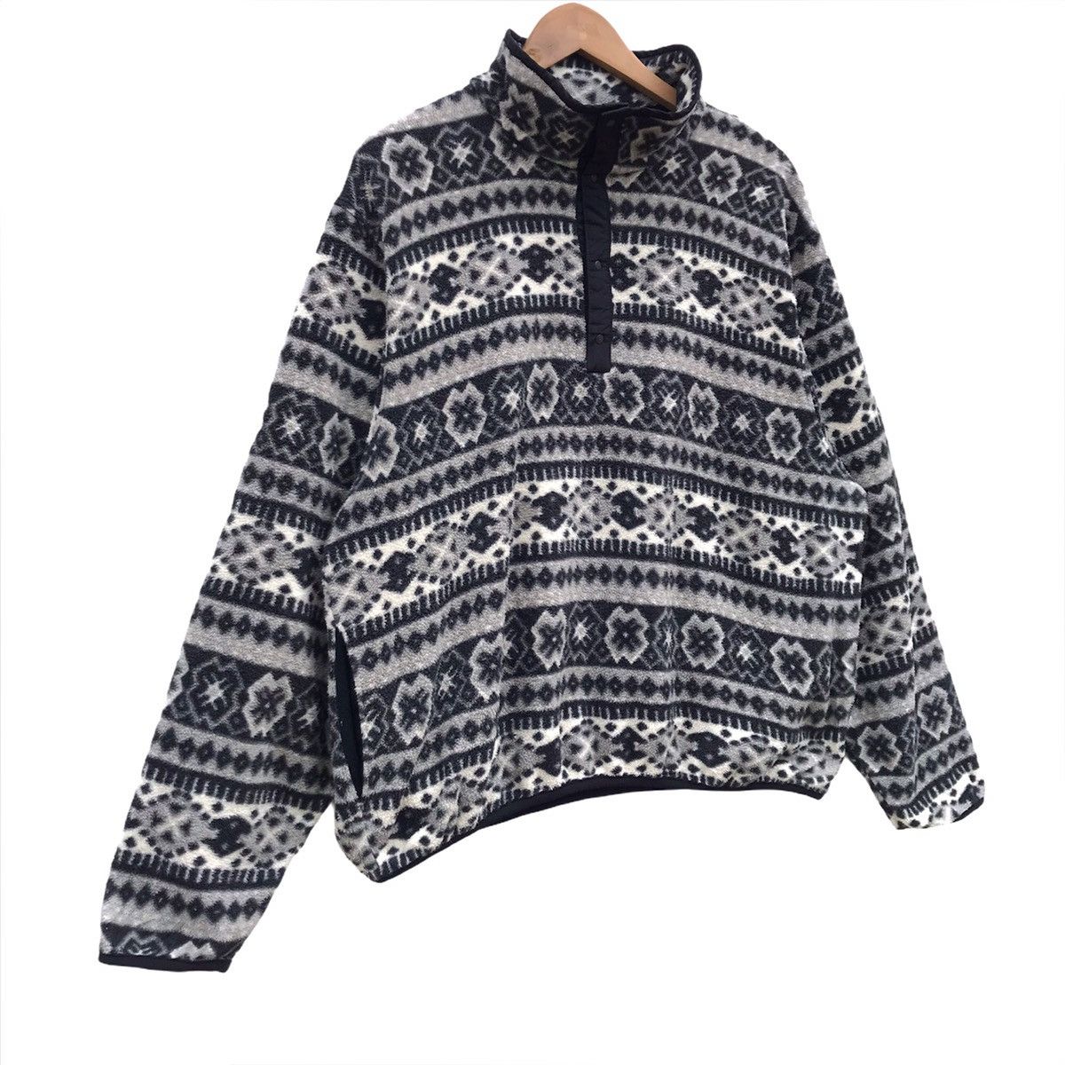 L.L. Bean × Vintage Vintage LL BEAN Fleece Half Snap Button Size US L / EU 52-54 / 3 - 3 Thumbnail