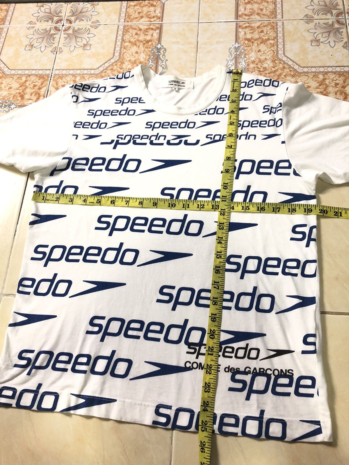 Comme des Garcons × Speedo × Vintage VINTAGE COMME des GARÇONS x SPEEDO OVER PRINT WHITE SHIRT Size US S / EU 44-46 / 1 - 8 Thumbnail