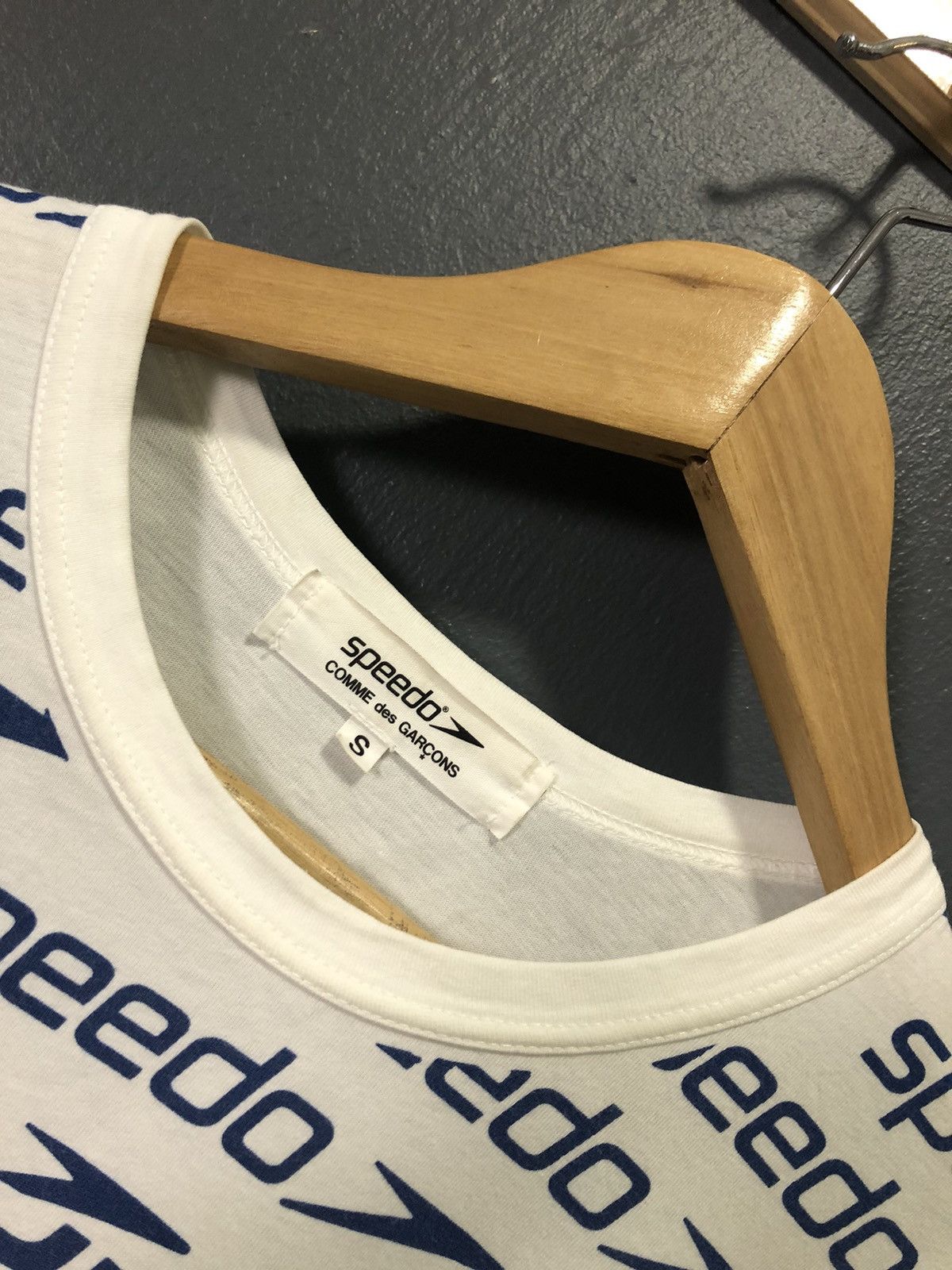 VINTAGE COMME des GARÇONS x SPEEDO OVER PRINT WHITE SHIRT