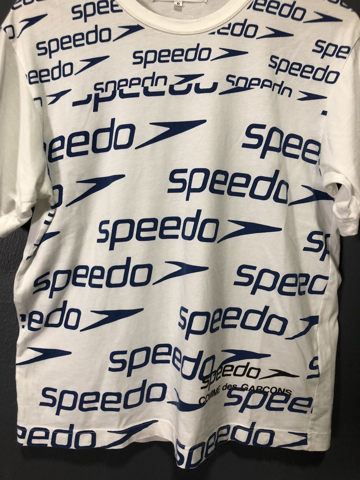 Comme des Garcons × Speedo × Vintage VINTAGE COMME des GARÇONS x SPEEDO OVER PRINT WHITE SHIRT Size US S / EU 44-46 / 1 - 3 Thumbnail