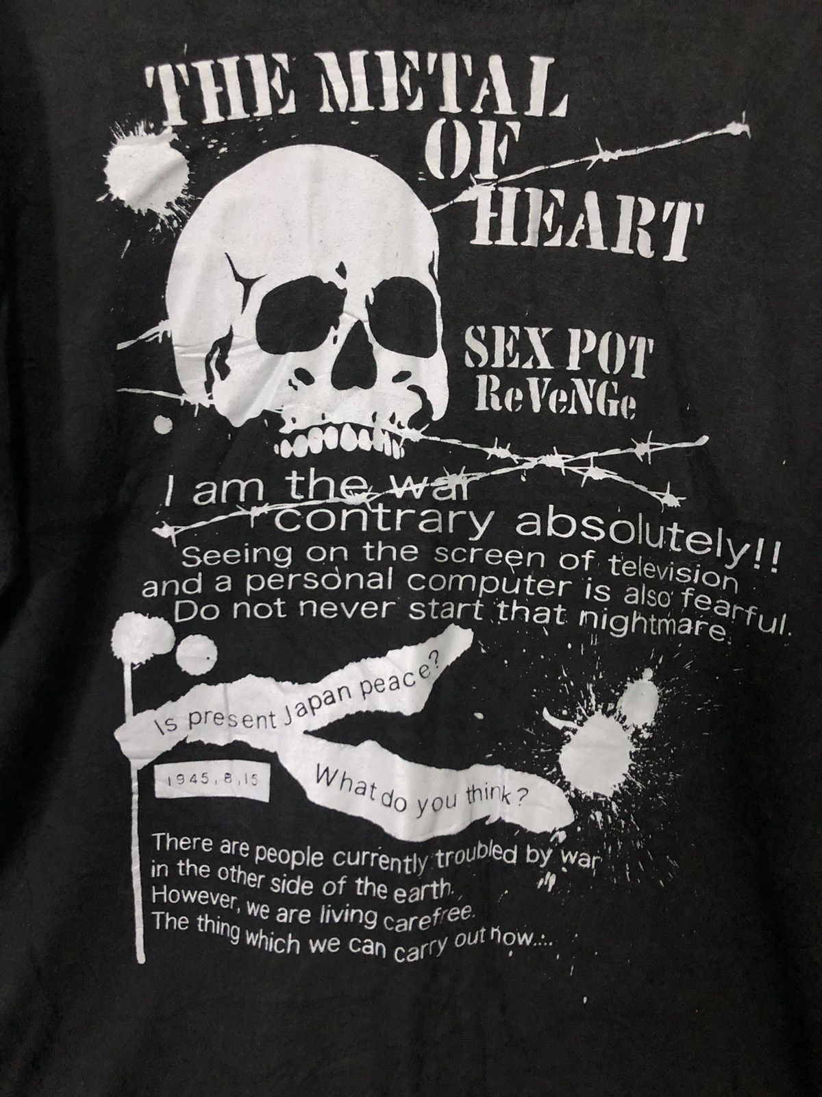 Japanese Brand × Seditionaries × Vintage VINTAGE SEX POT REVENGE THE METAL OF HEART PUNK ROCK SHIRT Size US S / EU 44-46 / 1 - 2 Thumbnail