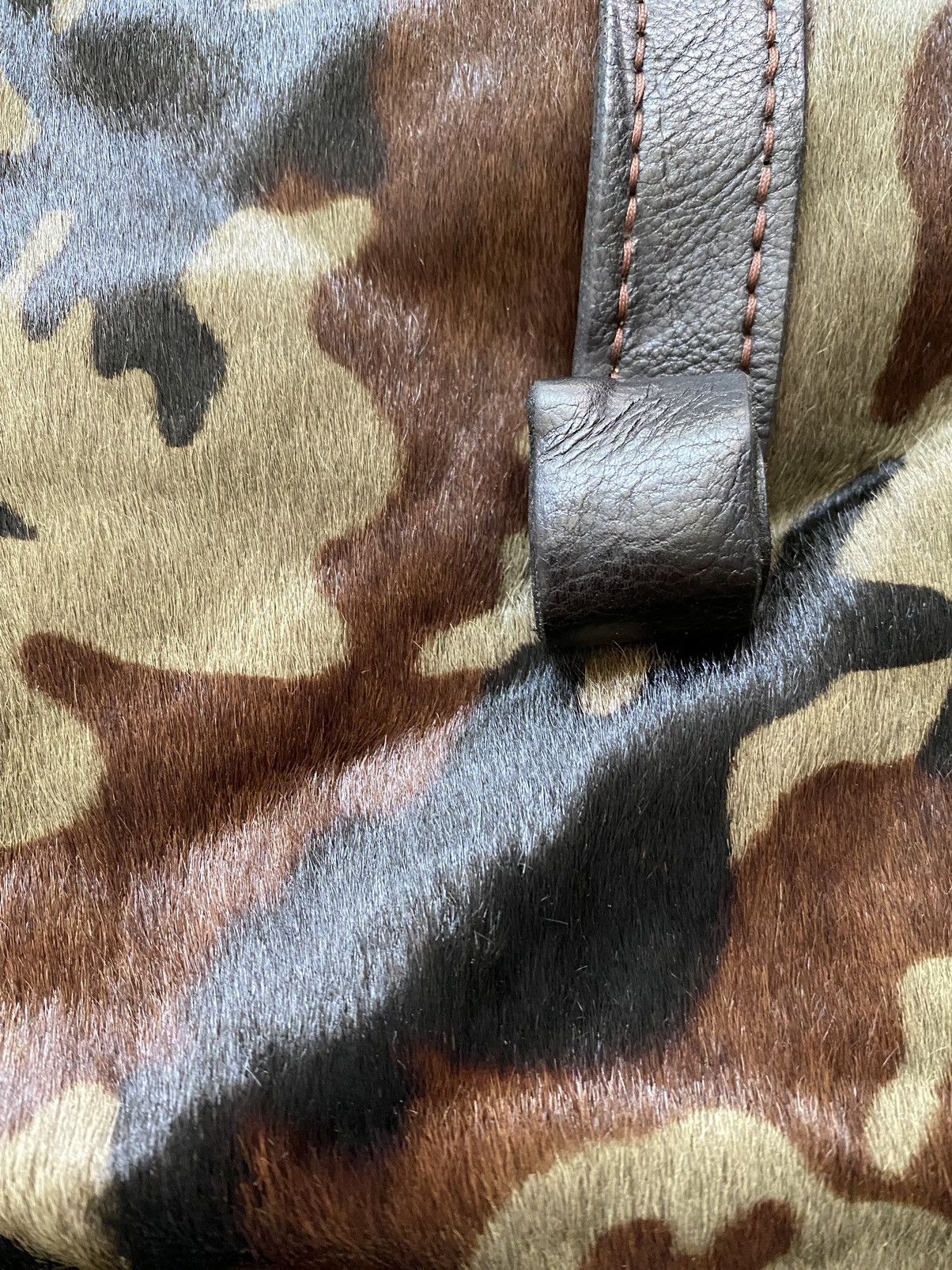Genuine Leather Vintage Camo full leather shoulder Bag nice designer Size ONE SIZE - 10 Thumbnail