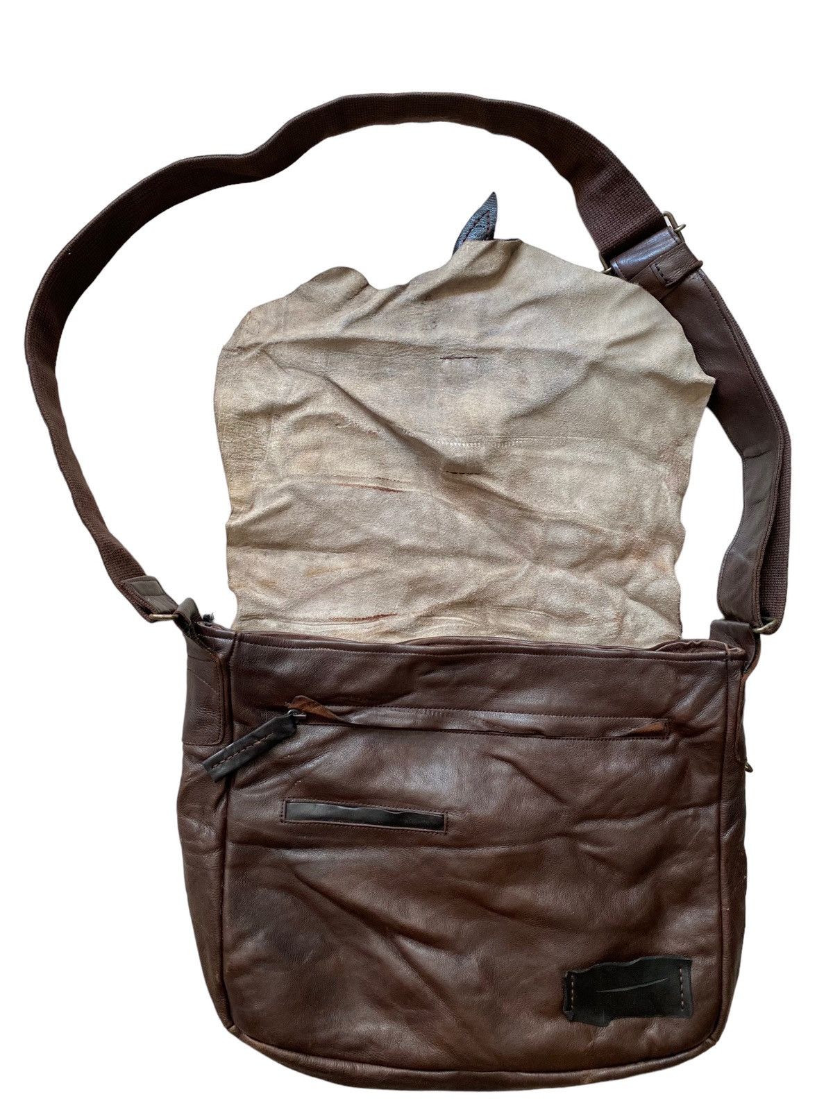 Genuine Leather Vintage Camo full leather shoulder Bag nice designer Size ONE SIZE - 7 Thumbnail