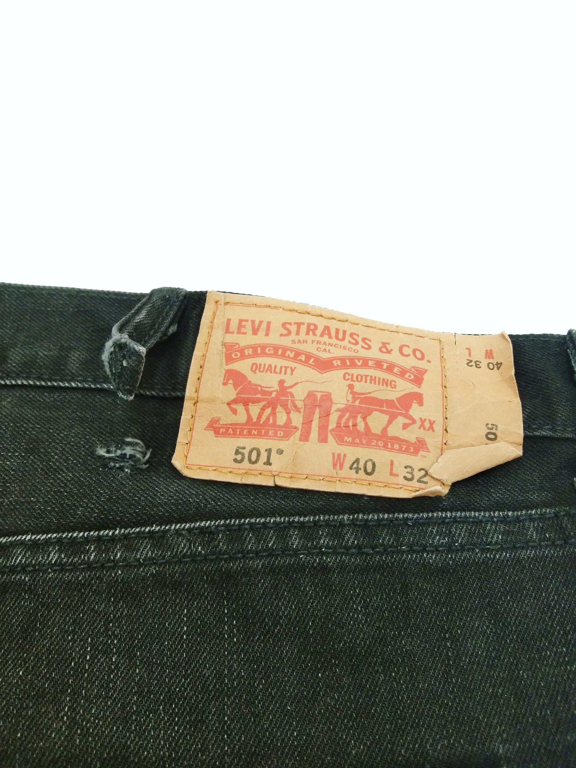 Levi's × Vintage Vintage Levis 501 Black Jeans 40x32 Size US 40 / EU 56 - 3 Thumbnail