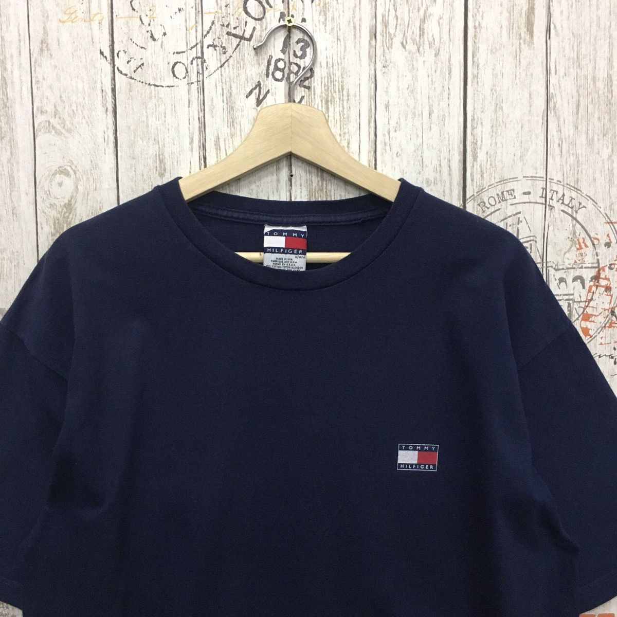 Tommy Hilfiger × Vintage 🔥vintage TOMMY HILFIGER small logo flag t shirt Size US M / EU 48-50 / 2 - 2 Thumbnail