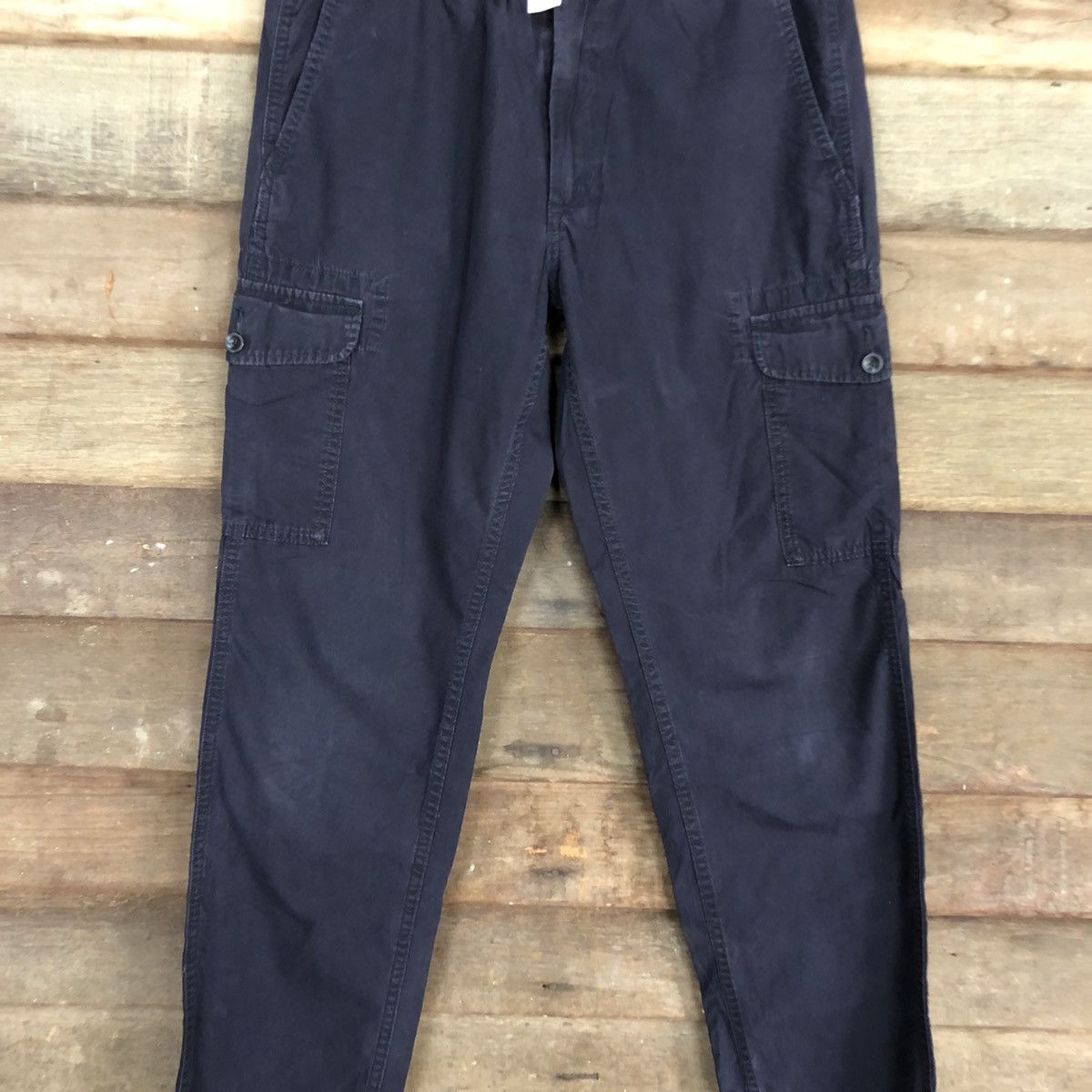 Japanese Brand × Uniqlo Uniqlo Dark blue Multipocket Tactical Cargo Pants #4387 Size US 27 - 4 Thumbnail