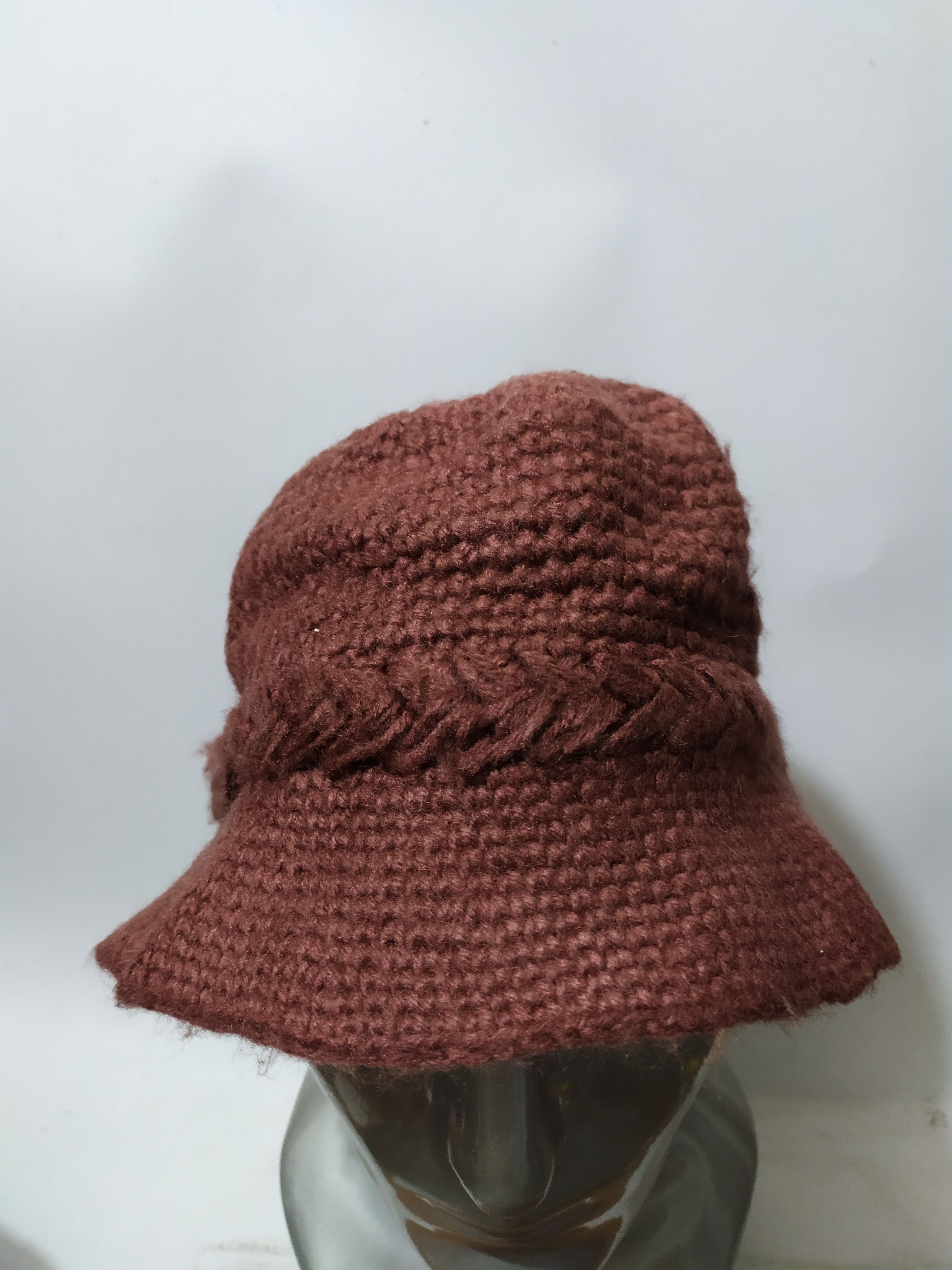 Japanese Brand 🔥Unknown Brown Japanese Knitted Bucket Hats Size ONE SIZE - 2 Thumbnail