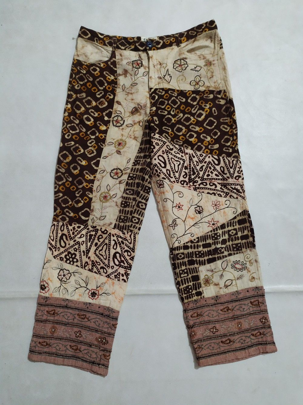 Chicos × Vintage VINTAGE CHICO’s DESIGN PATCHWORK NAVAJO STYLE CROPPED PANTS Size US 30 / EU 46 - 7 Thumbnail