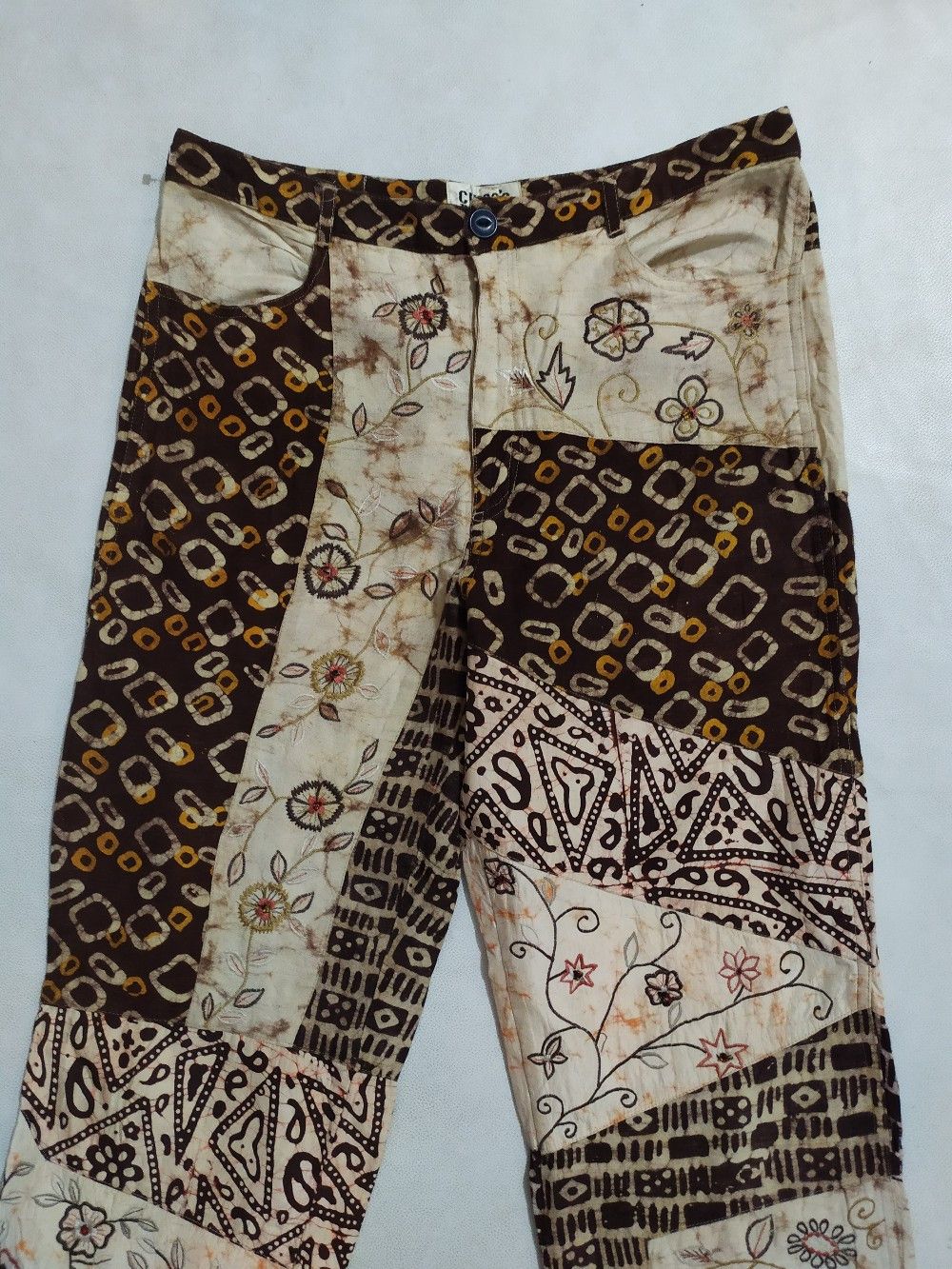 Chicos × Vintage VINTAGE CHICO’s DESIGN PATCHWORK NAVAJO STYLE CROPPED PANTS Size US 30 / EU 46 - 8 Thumbnail