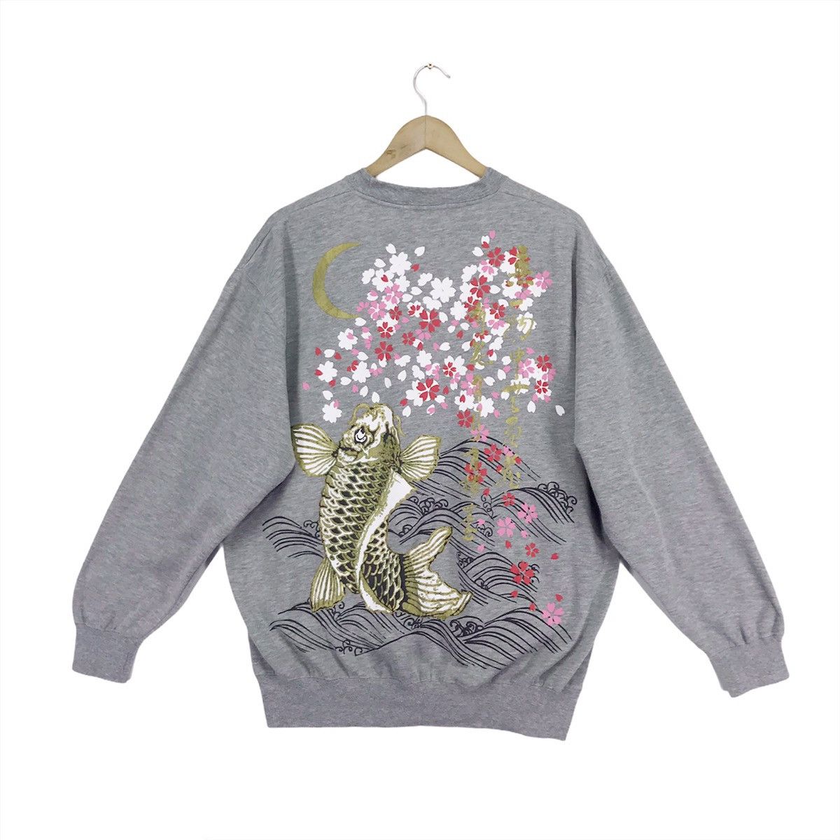 Japanese Brand Vintage Sukajan Sweatshirt Big koi Fish Crewneck Size US XL / EU 56 / 4 - 1 Thumbnail