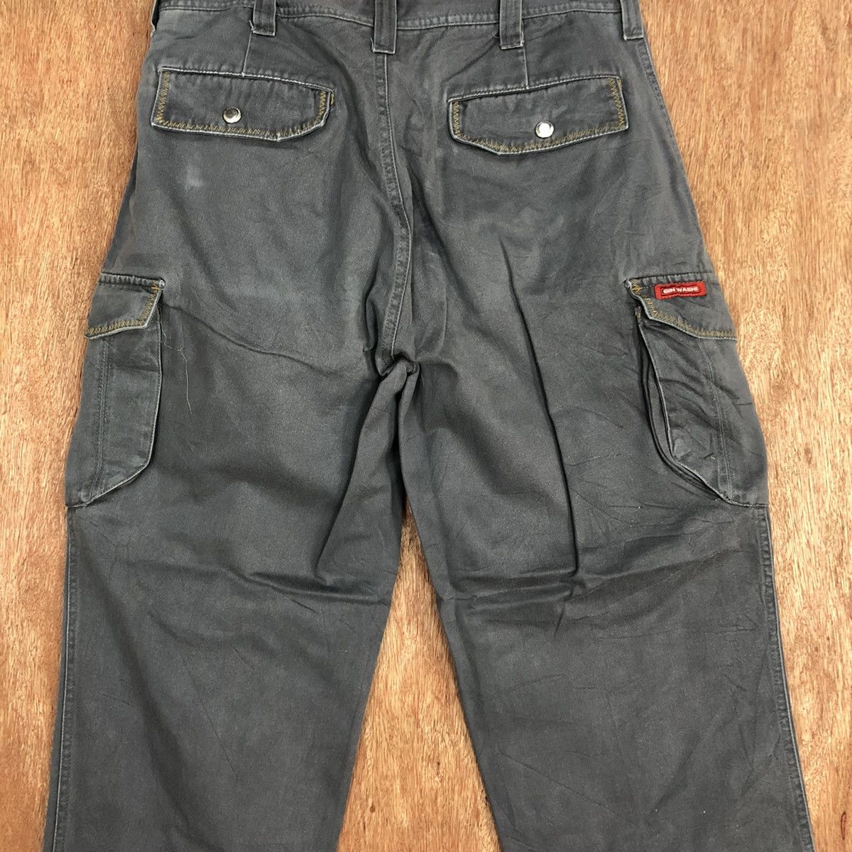 Faded Glory × Japanese Brand Japan Grey Multipocket faded Cargo Pants #c828 Size US 31 - 12 Thumbnail