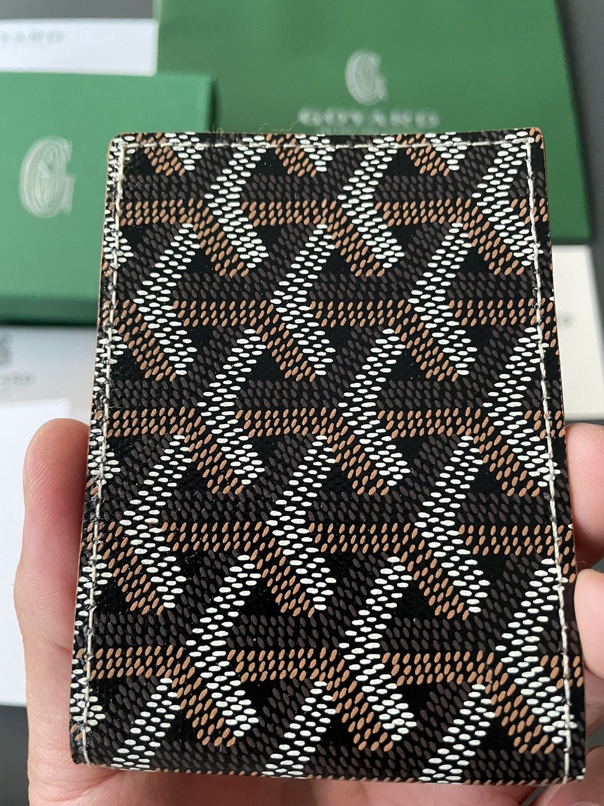 Goyard Brand New Rare Limited Iconic Goyard Logo Slim Card Wallet Size ONE SIZE - 24 Thumbnail
