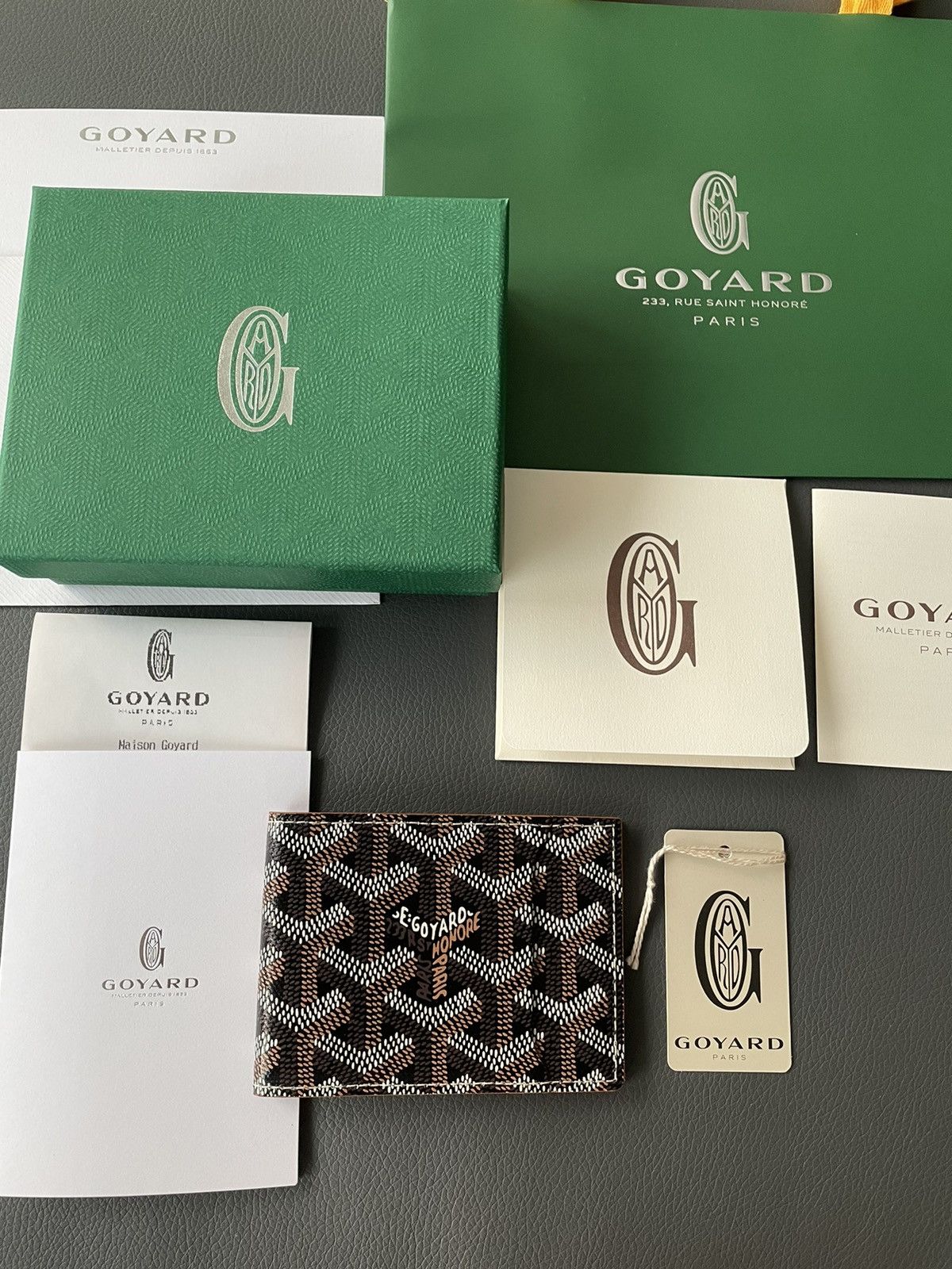 Goyard Brand New Rare Limited Iconic Goyard Logo Slim Card Wallet Size ONE SIZE - 5 Thumbnail